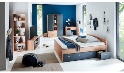 Jugendzimmer-Set »Alessio«, (Set, 6 St., Kleiderschrank, Bett mit Schubkasten,...