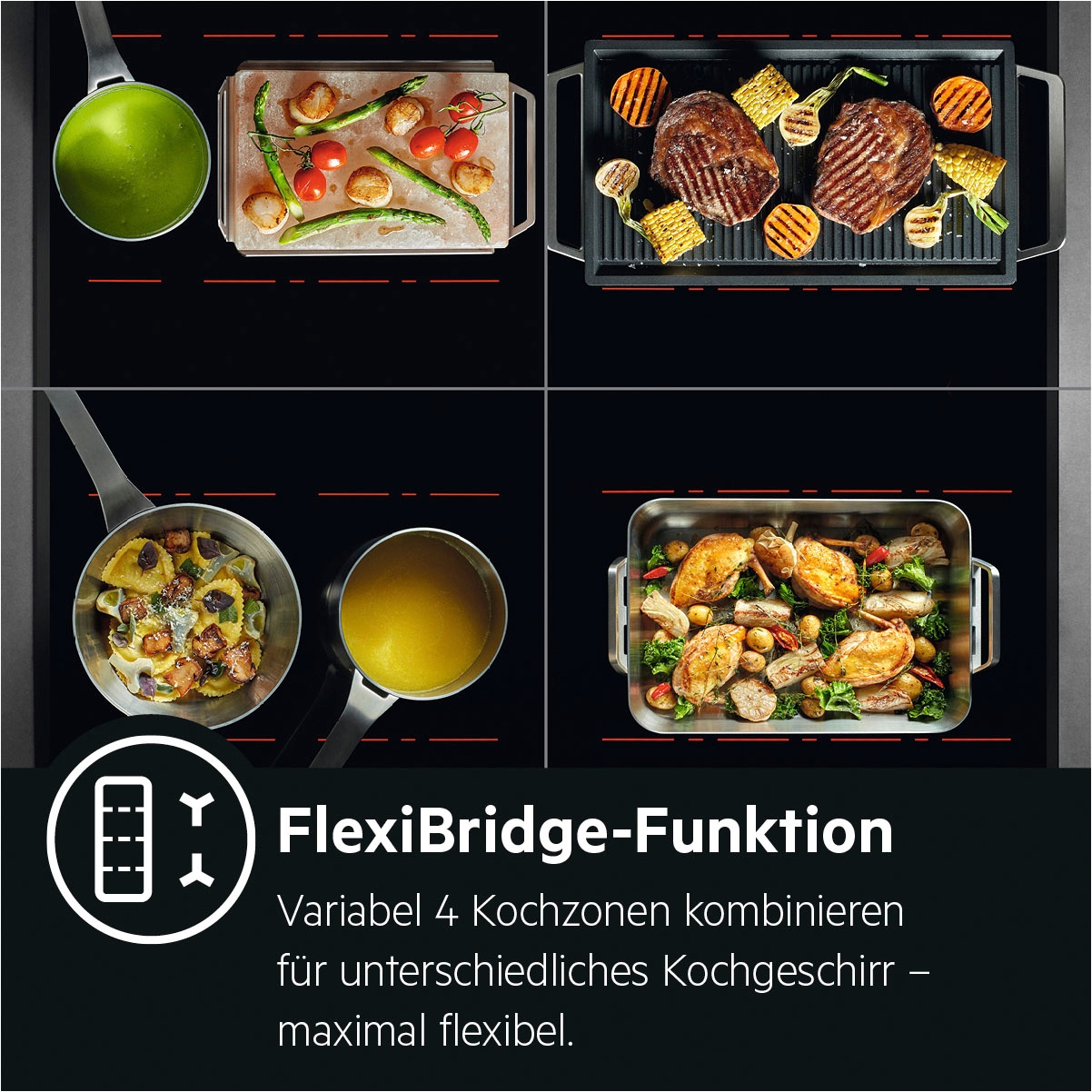 AEG Flex-Induktions-Kochfeld »IKE8547SXB 949597981«, IKE8547SXB 949597981