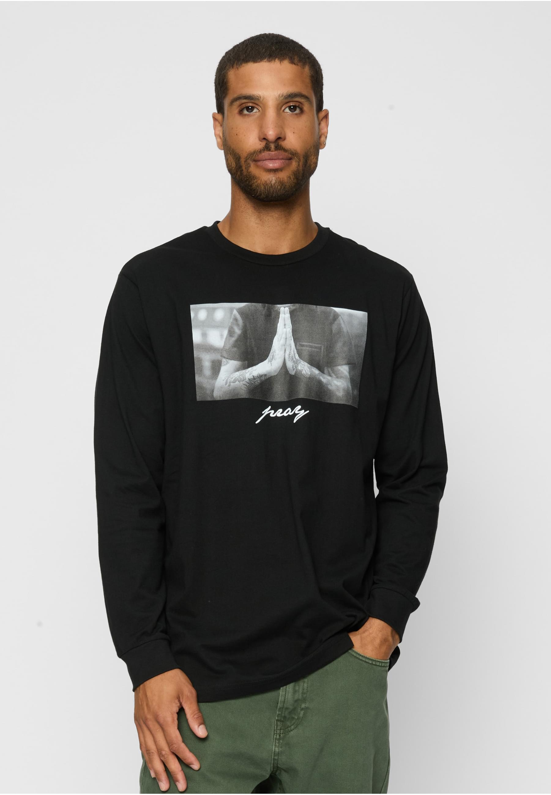 Thumbnail - MisterTee Longsleeve "MisterTee Herren Pray Longsleeve", (1 tlg.)