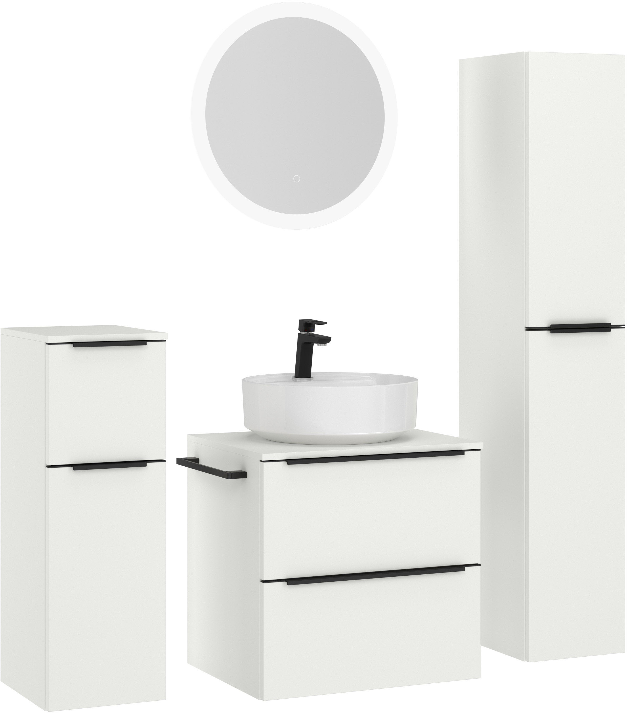 nobilia Badmöbel-Set "Alvene" vormontiert, mit Soft-Close, 4 Stk. tlg. günstig online kaufen