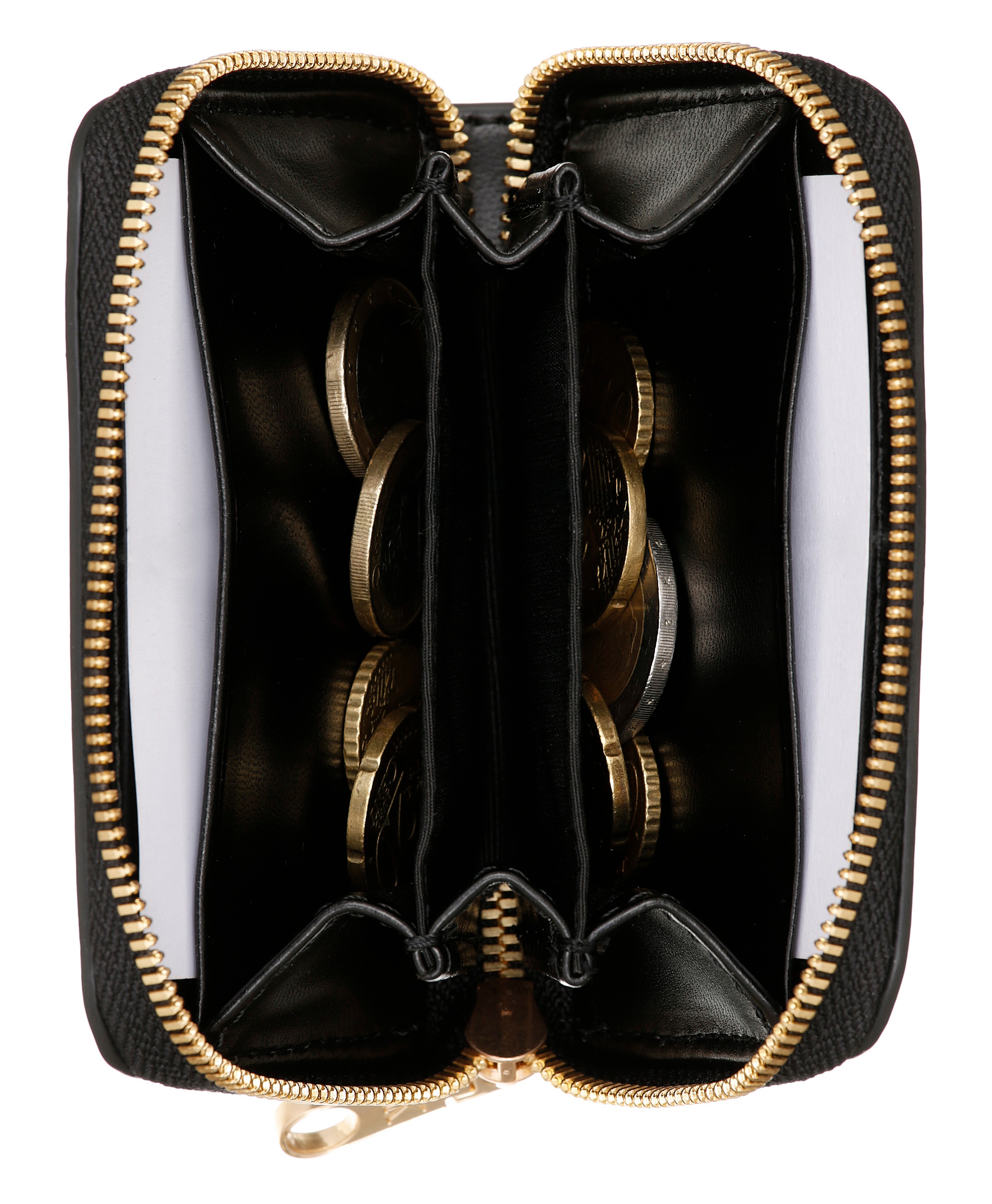 Calvin Klein Geldbörse »BOLD CK MEDIUM ZIP AROUND« Damen Portemonnaie, Geldbeutel, Money Pocket mit CK-Logo