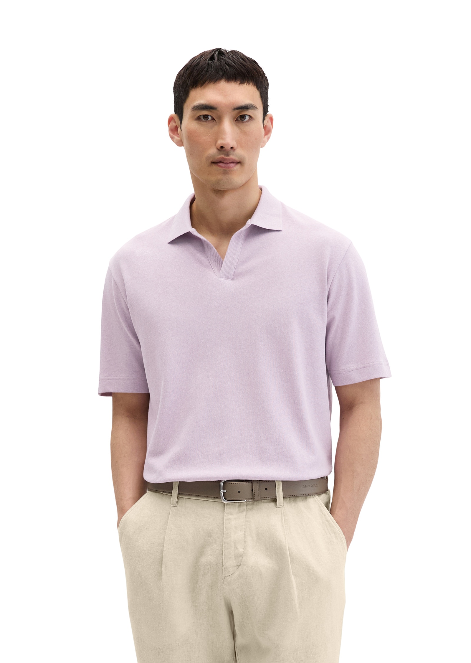 Marc OPolo Poloshirt "aus Baumwoll-Leinen-Mix" günstig online kaufen
