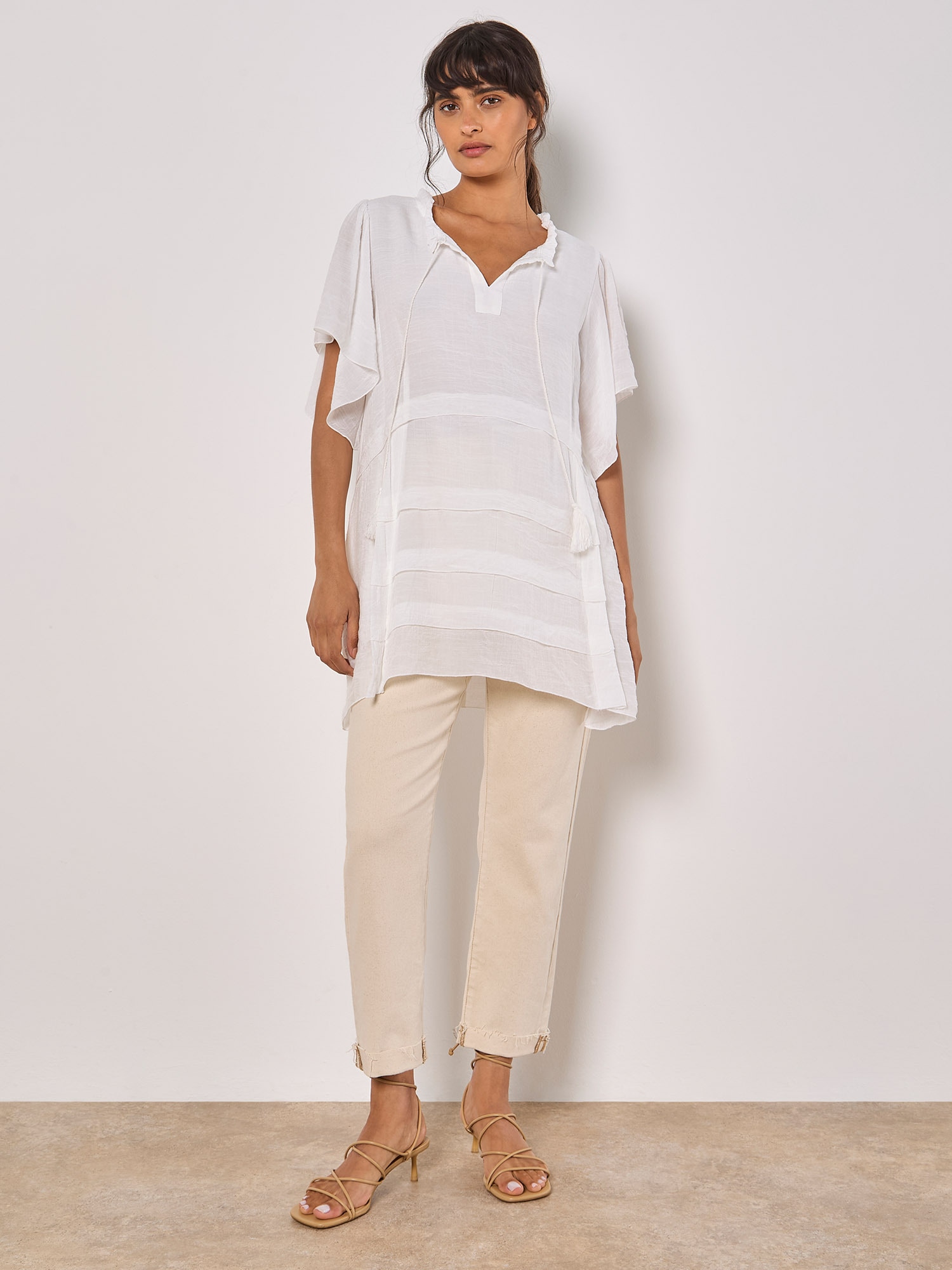 Apricot Longbluse »Bluse« mit Flügelärmeln