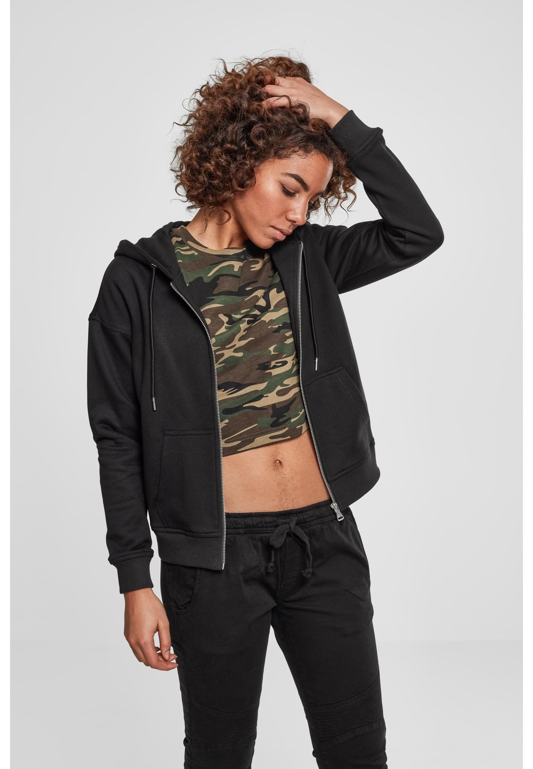 URBAN CLASSICS Sweatjacke »Urban Classics Damen Ladies Classic Zip Hoody«