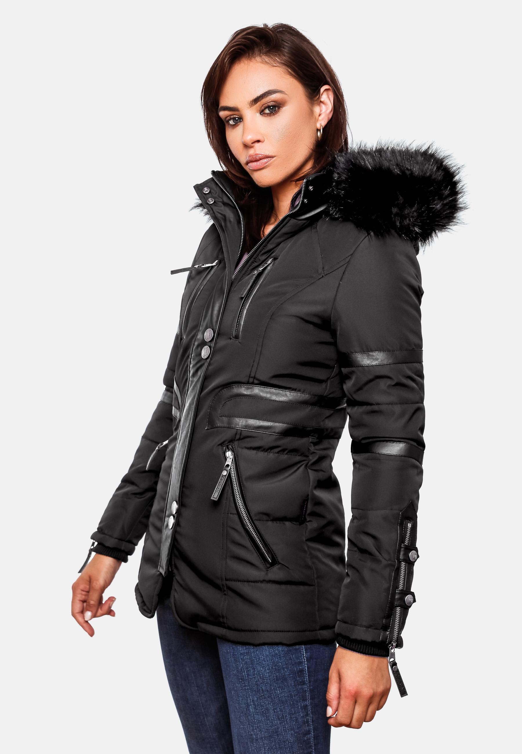 Navahoo Wintermantel »Moony«, stylischer Damen Winter Jacke mit Kapuze  bestellen | BAUR | Mäntel