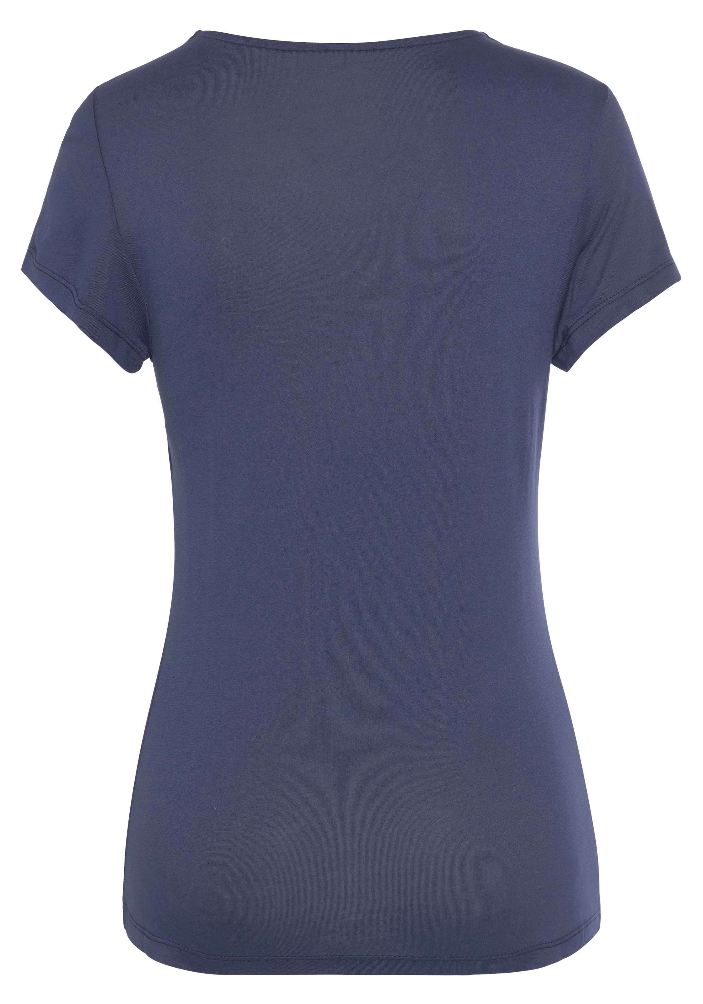 Vivance Kurzarmshirt, mit Cut-out, figurbetontes T-Shirt aus weicher Viskoseware