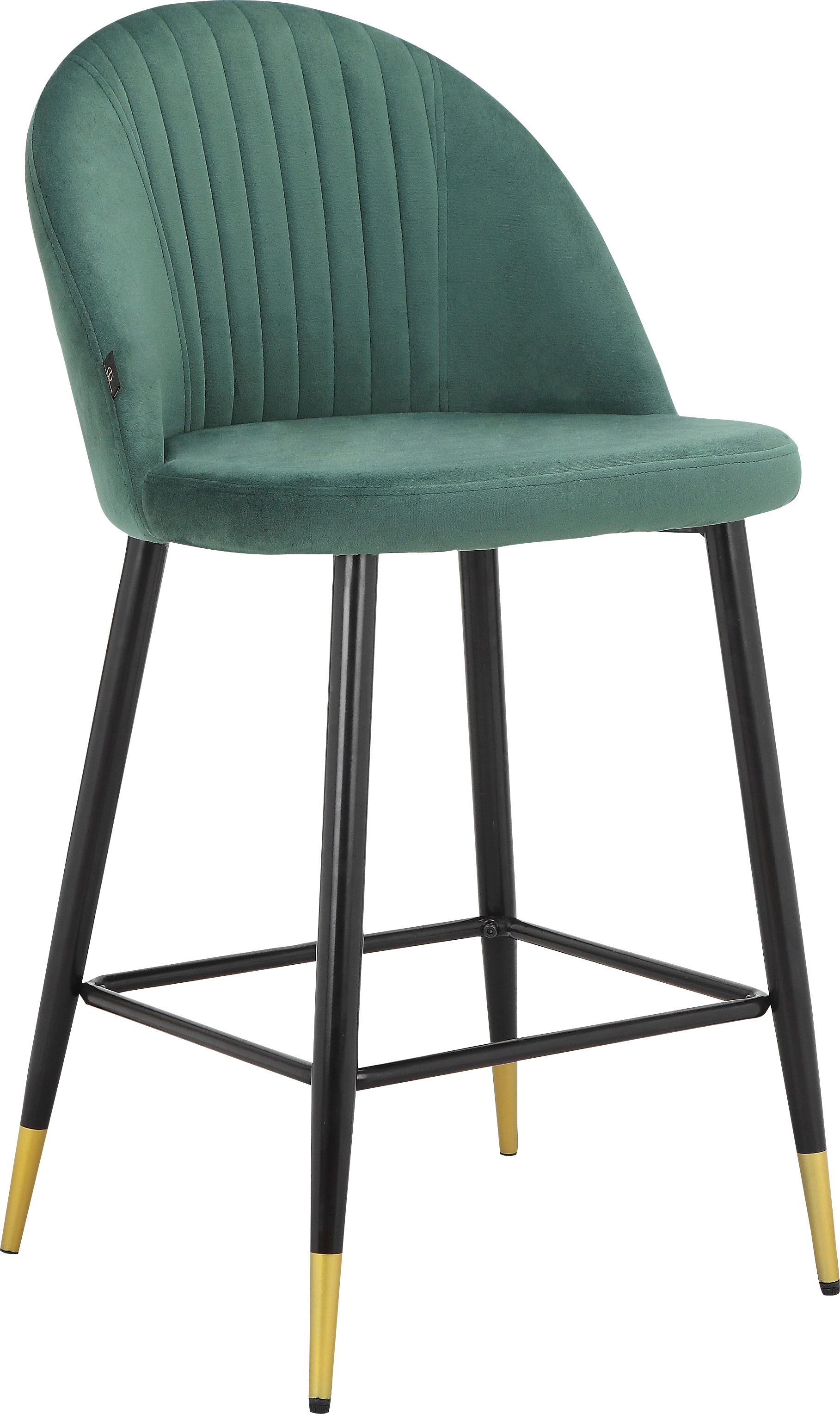 OTTO home Bistrostuhl "Embrosse" () 2 Stk.mit Sitz und Rücken gepolstert, in schönem Velourstoff, Sitzhöhe 65 cm
