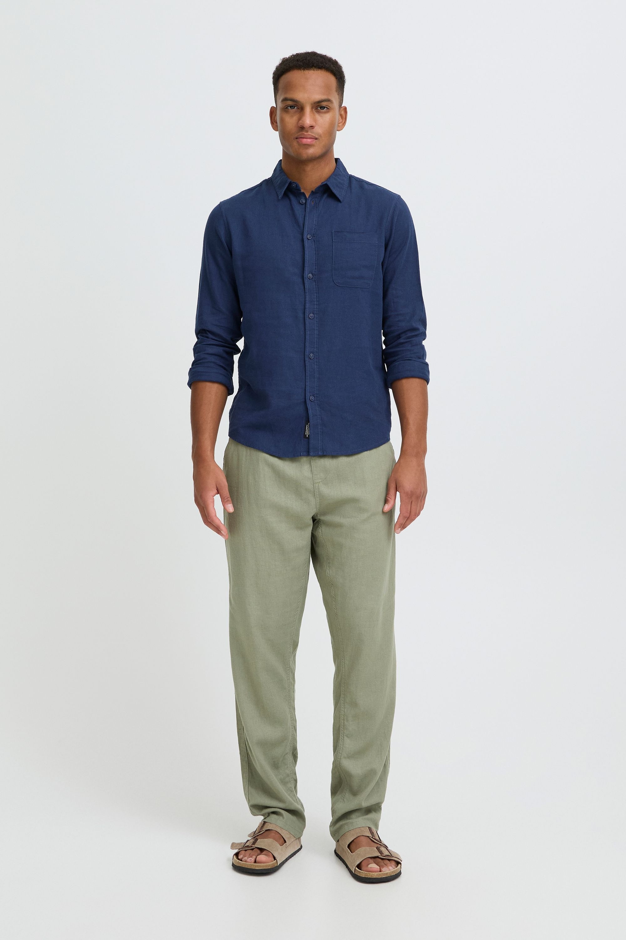 Blend Leinenhose »BHLikas«  Stylische Chino-Leinenhose mit elastischem Bund