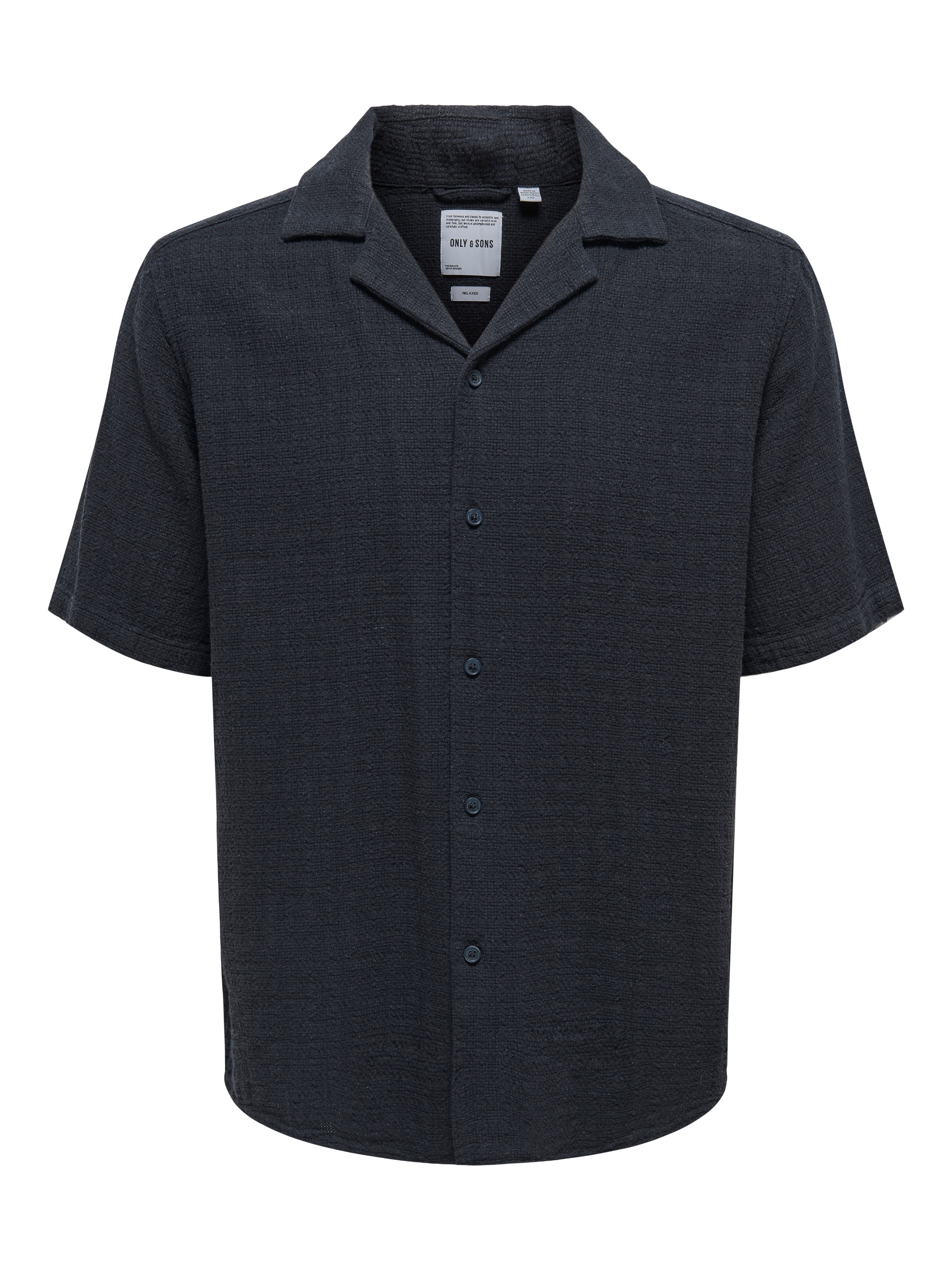 ONLY & SONS Kurzarmhemd »ONSLATHAM RLXSS RESORT LINEN STRUC 0257«