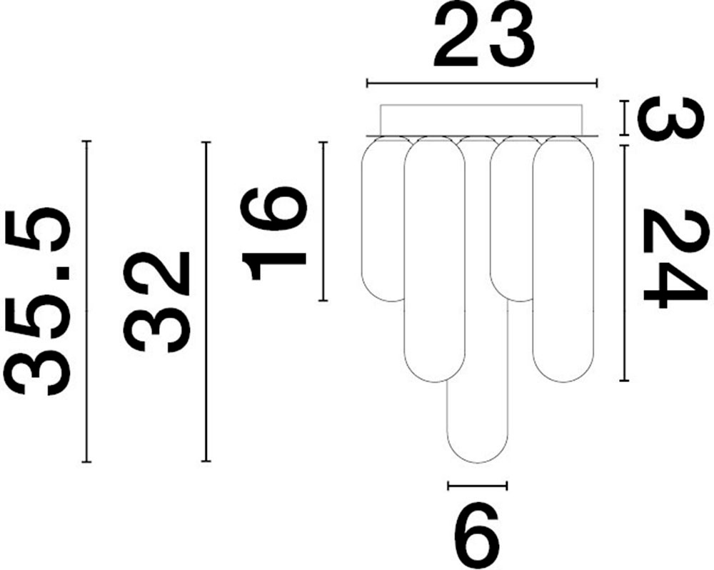 Nova Luce Deckenleuchte »GUSTAVE« G9 1 Stk. Ohne Beleuchtung