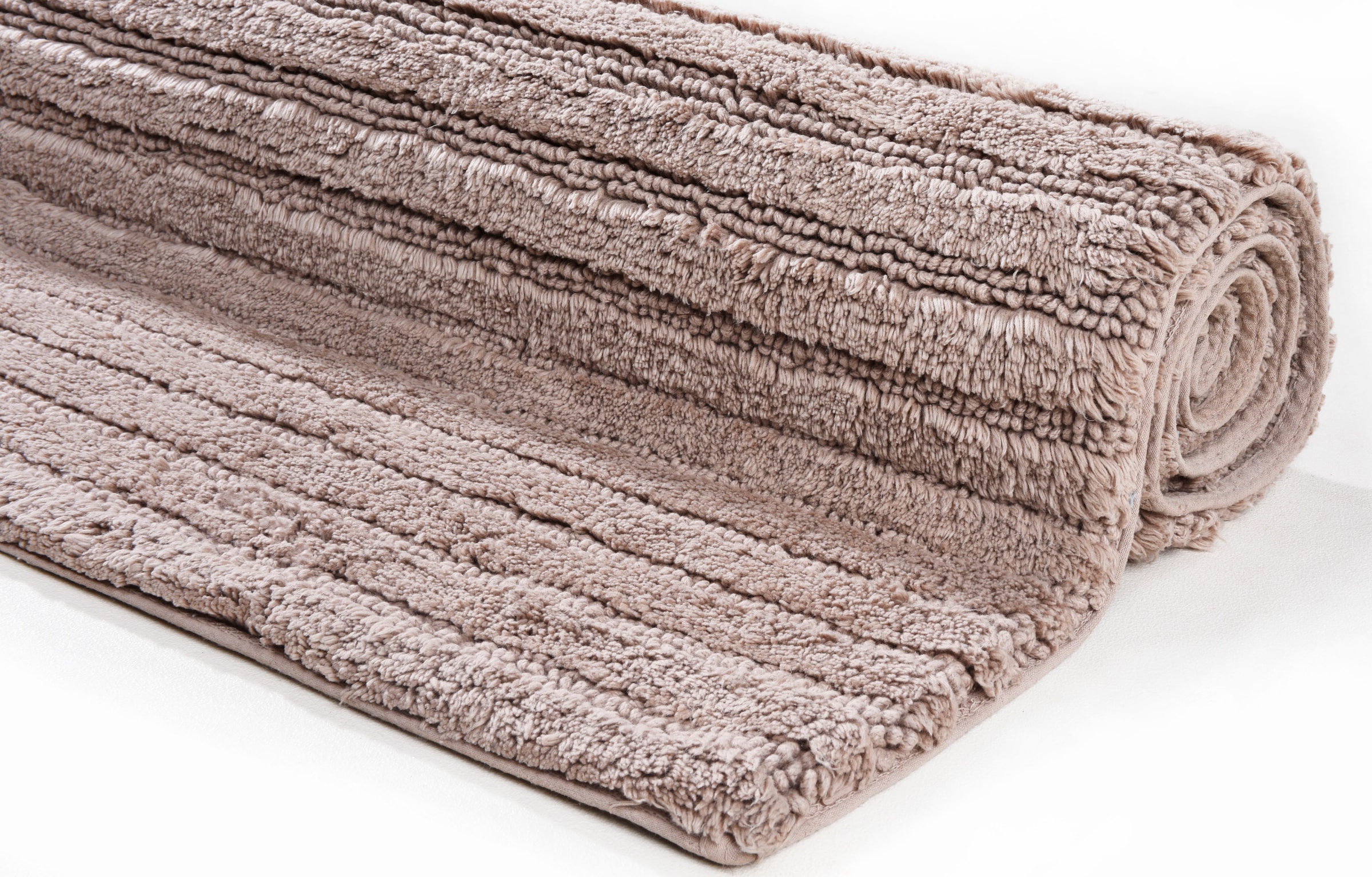 TOM TAILOR HOME Badematte »Cotton Stripes«, rutschhemmend beschichtet, fußbodenheizungsgeeignet-strapazierfähig, Uni Farben, gestreift, reine Baumwolle, Hoch-Tief Effekt