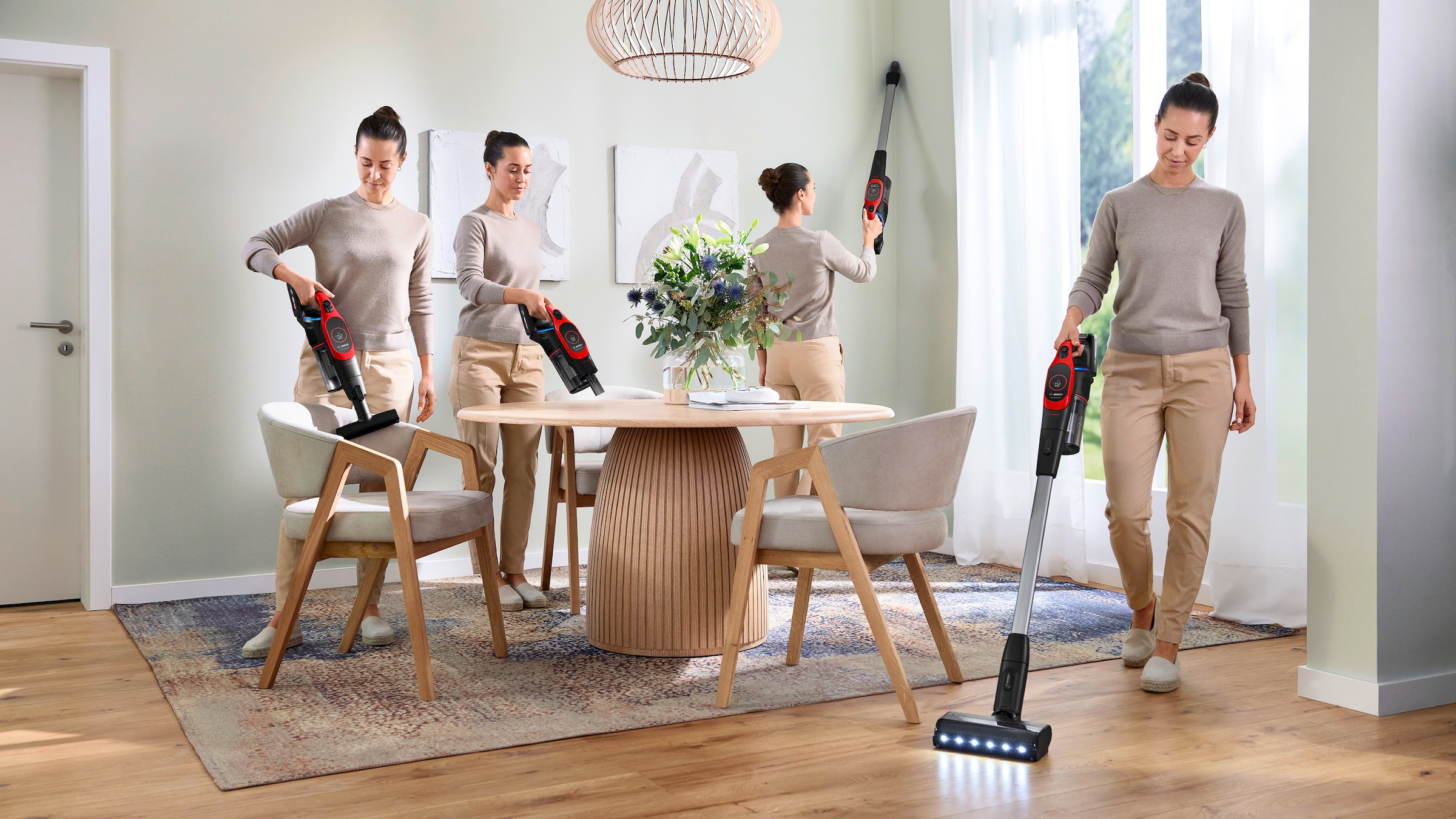 BOSCH Akku-Stielstaubsauger »Neuheit Unlimited 9 ProAnimal BKS941PET, MicroClean™ Technology«, HEPA-Filtersystem, 10 Jahre Motorgarantie, Schnellladegerät, LED Licht