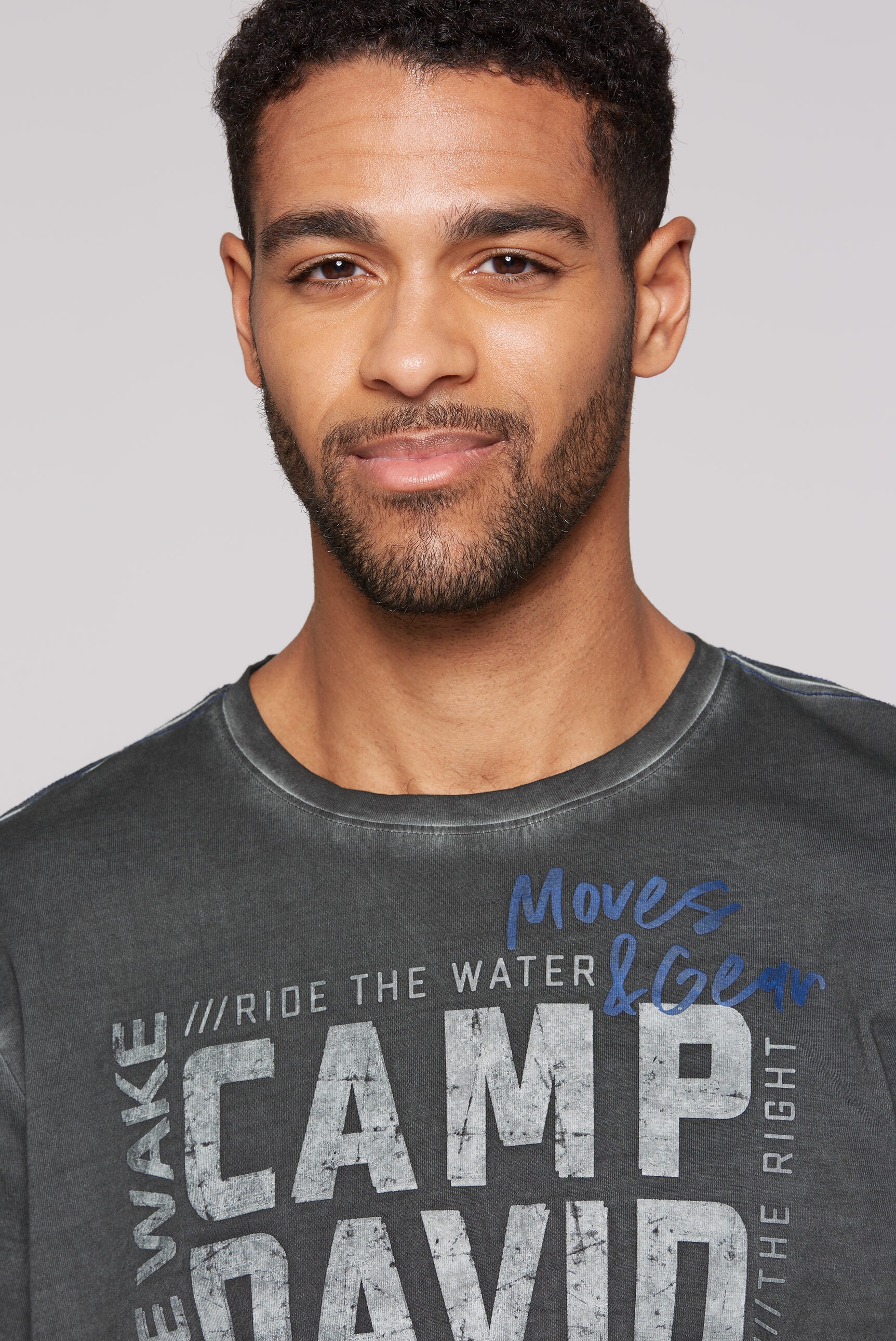CAMP DAVID Rundhalsshirt, aus Baumwolle