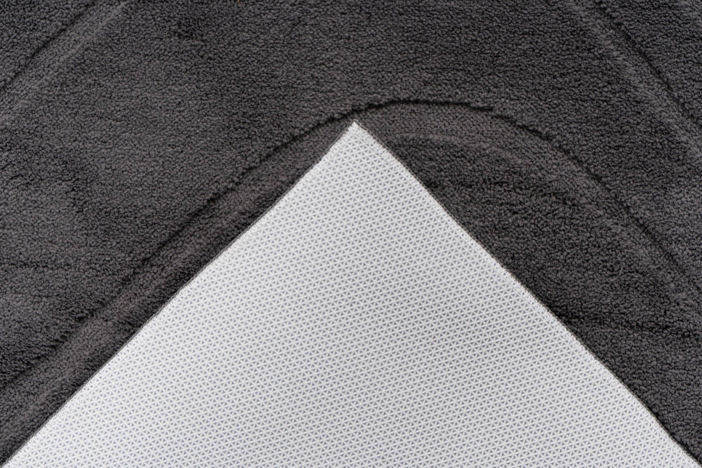 Badematte KAYOOM "Badematte Ocean Touch 425", grau, (50cm x 90cm ), 1 Stk., Polyester, Badematten, Badematte, Kurzflor 3