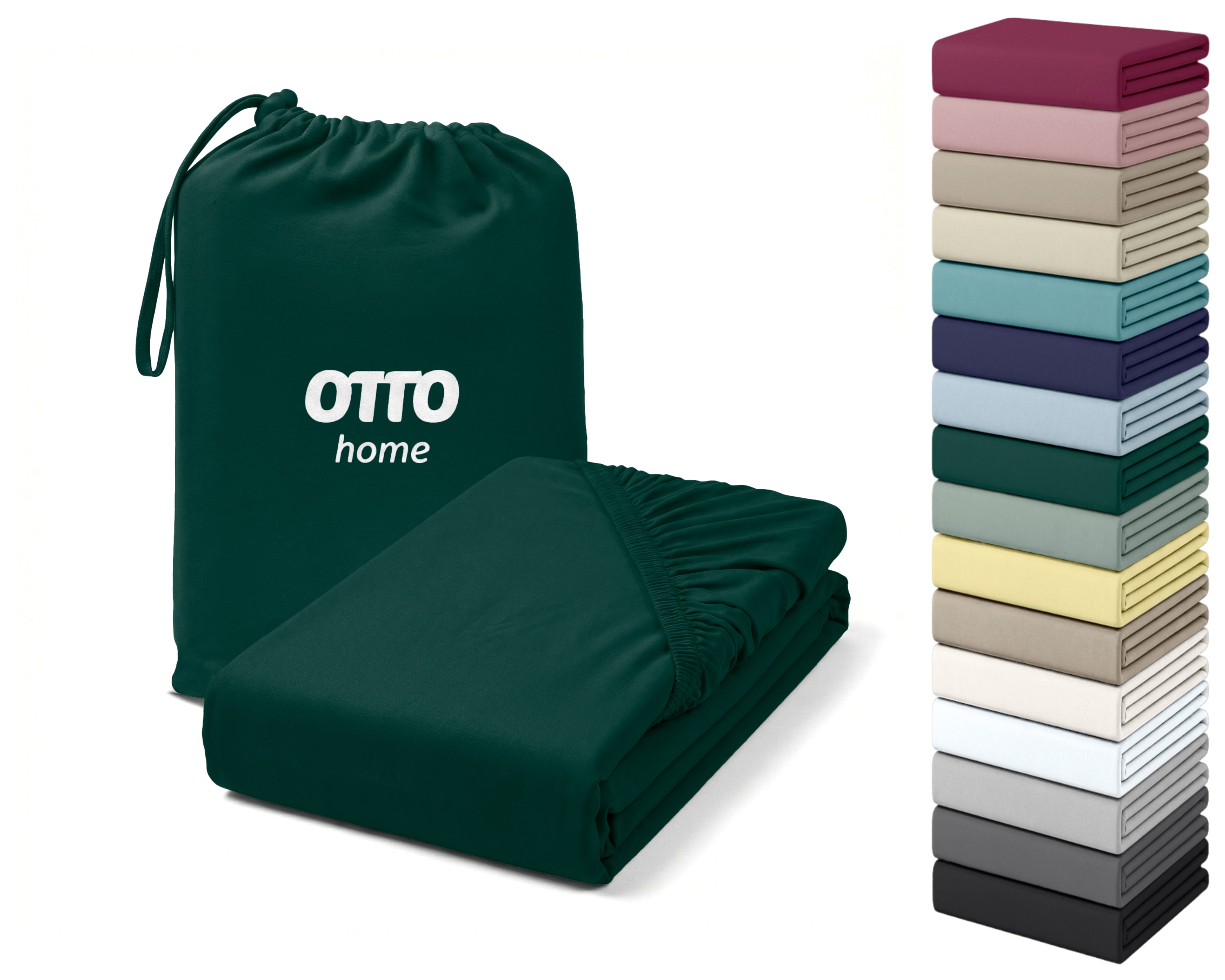 OTTO home Spannbettlaken "Cremona, Basic & Premium Qualität mit Elasthan" Bettlaken für Matratzen von 20-25 cm Höhe, 96% Baumwolle & 4% Elasthan