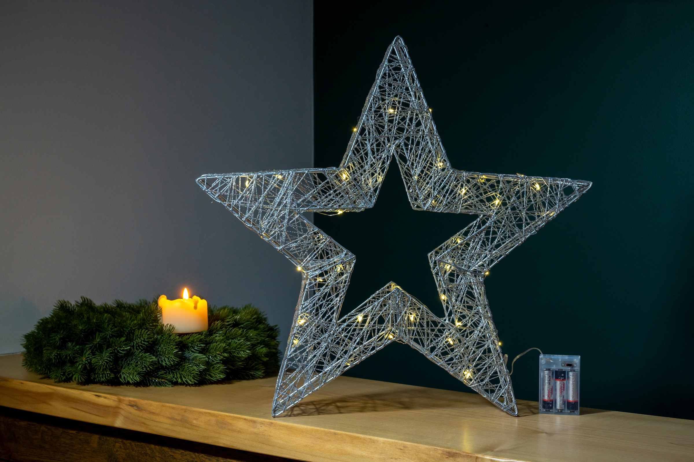 »Weihnachtsstern, Star-Max LEDs bestellen 40 flammig-flammig, | Weihnachtsdeko«, Stern BAUR 40 stromsparende LED mit