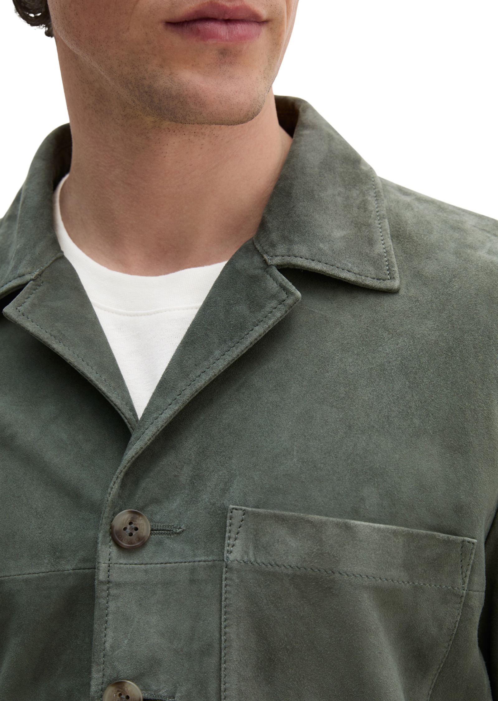 Marc O'Polo Lederjacke »aus weichem Veloursleder« ohne Kapuze