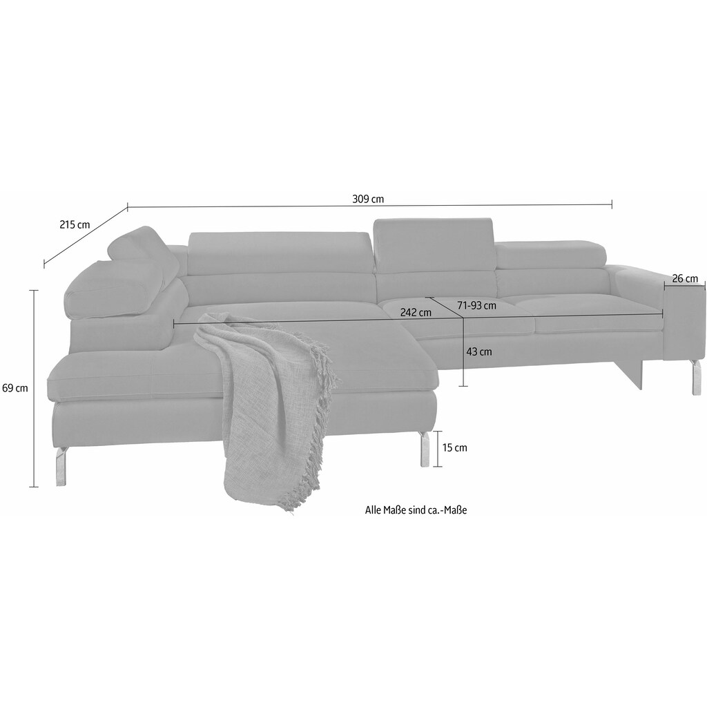 GALLERY M branded by Musterring Ecksofa »Felicia L-Form«