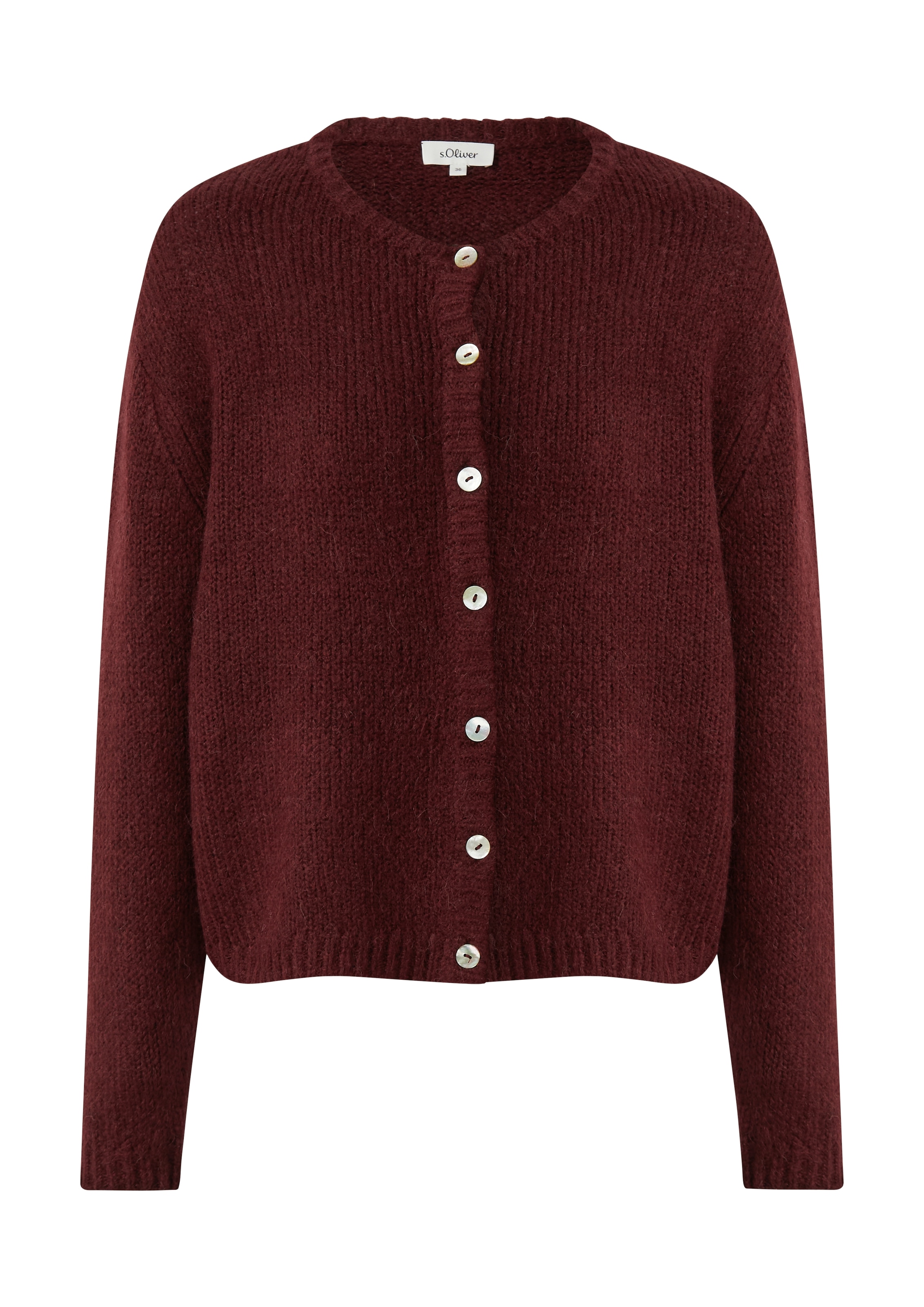 s.Oliver Strickjacke mit Rippbündchen