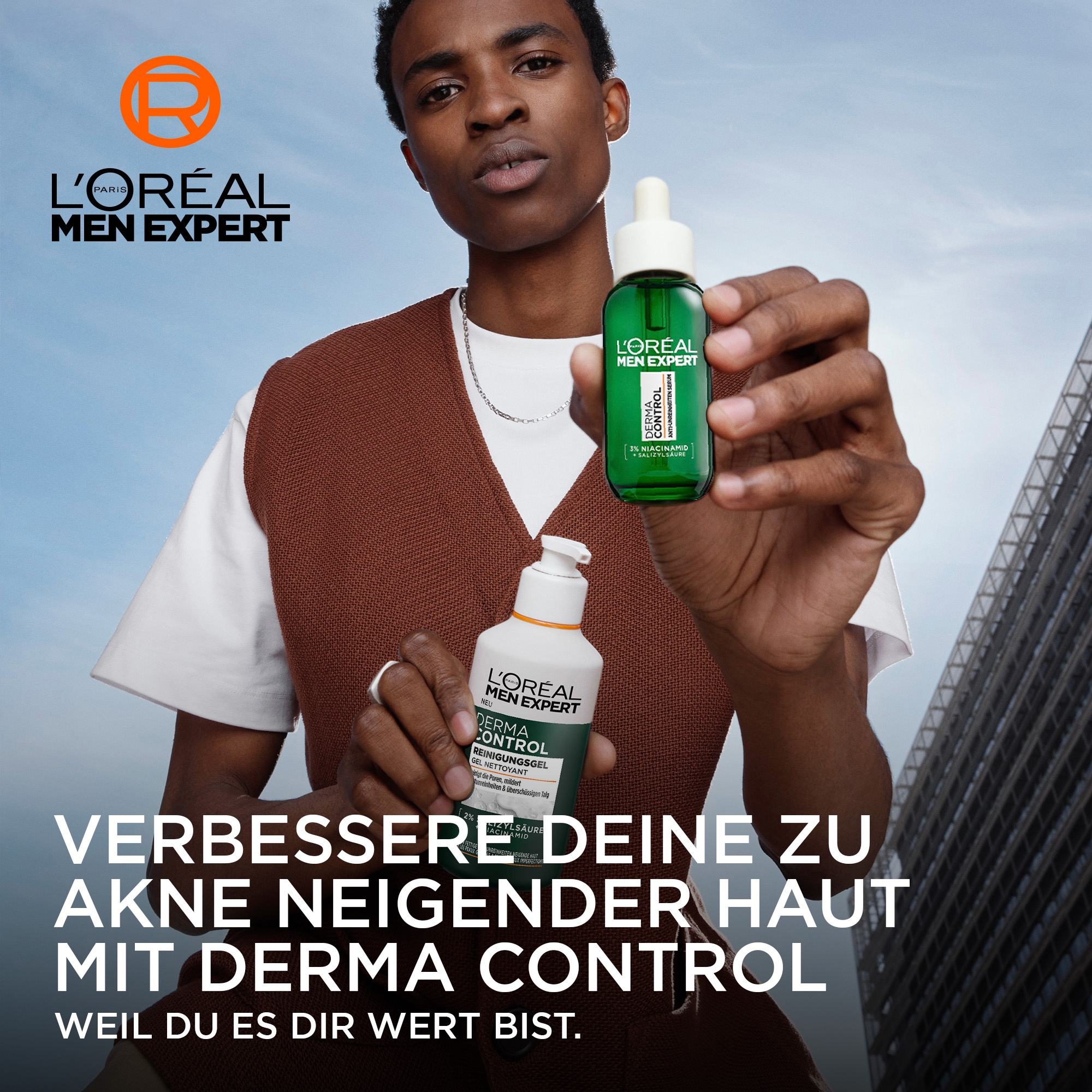 L'ORÉAL PARIS MEN EXPERT Pflegestift »Derma Control Set: Reinigungsgel & Anti-Unreinheiten Serum«