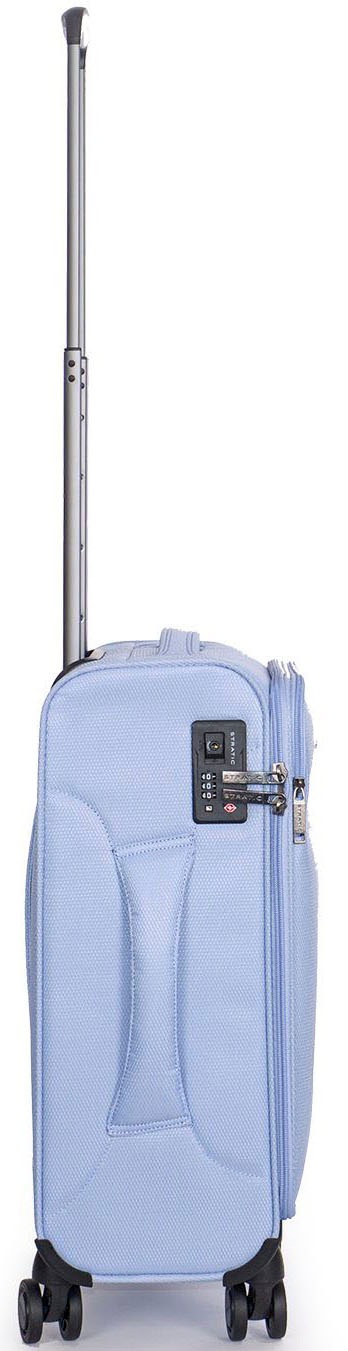 Stratic Weichgepäck-Trolley »Stratic Light + S, light blue«, 4 Rollen, Handgepäck Reisekoffer Reisegepäck TSA-Zahlenschloss