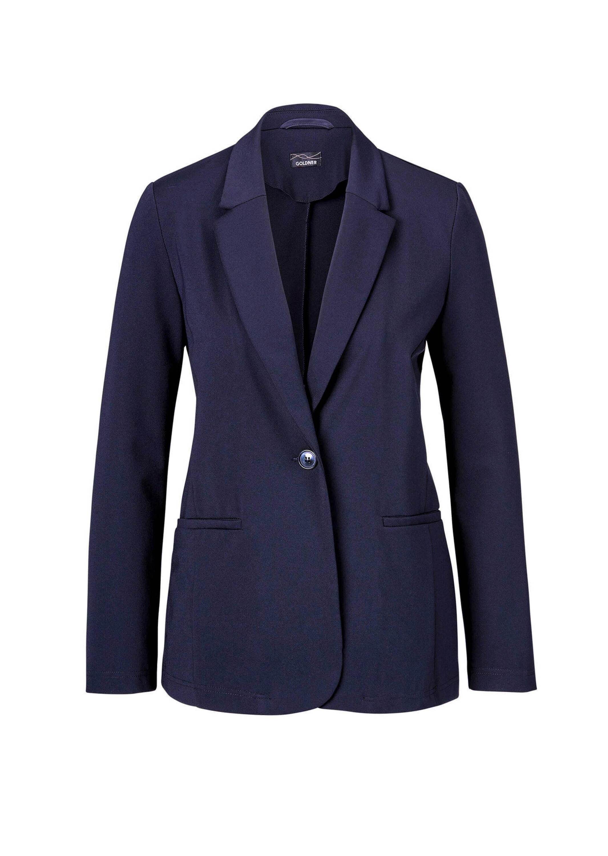 GOLDNER Jackenblazer "Damenblazer mit Reverskragen und Paspeltaschen" mit formgebenden Teilungsnähte