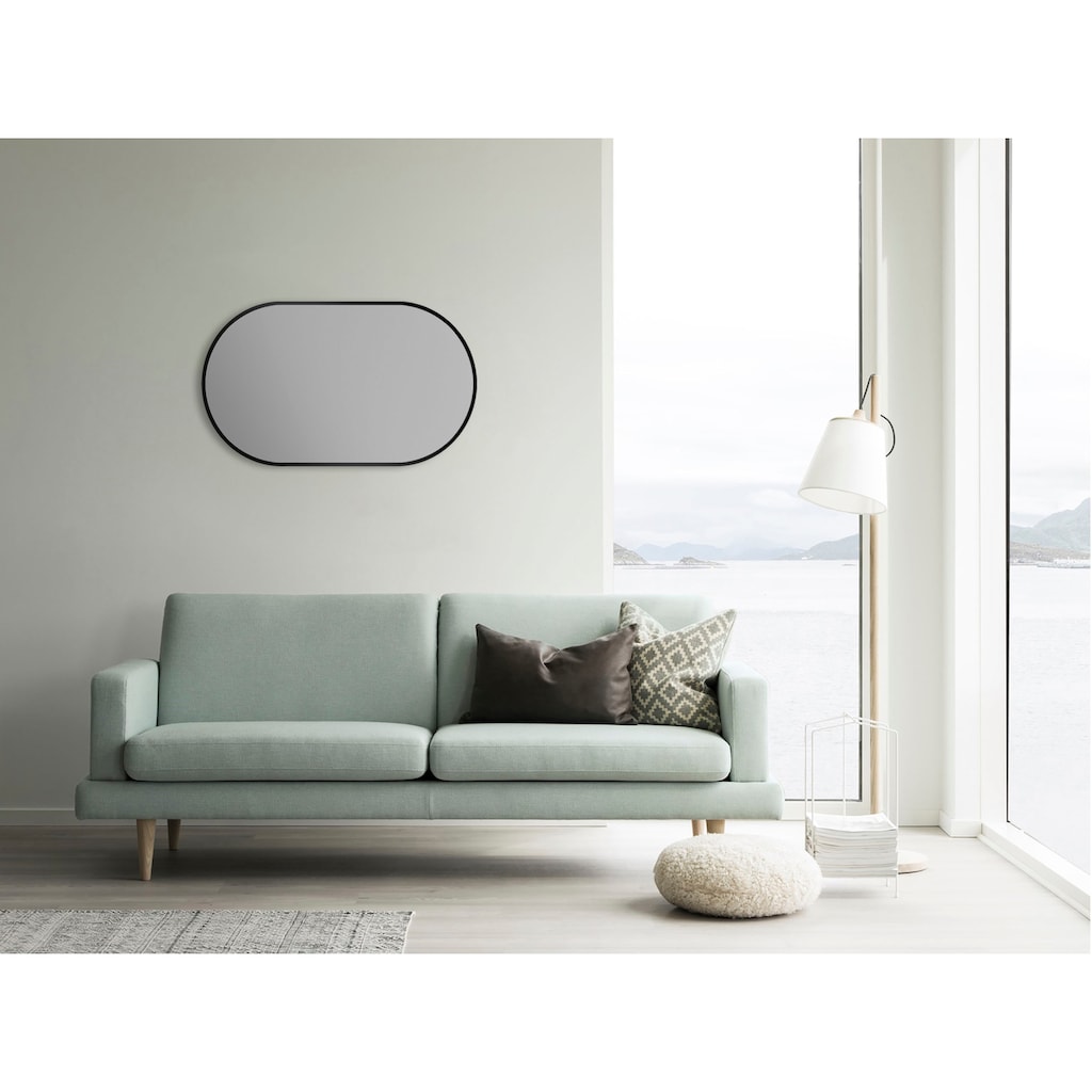 Talos Dekospiegel »Design Spiegel oval schwarz, 45x75 cm«, (1 St.)
