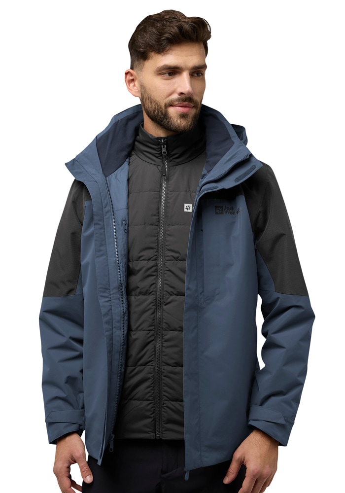 Jack Wolfskin 3-in-1-Funktionsjacke »ROMBERG 3IN1 JKT M«, mit Kapuze