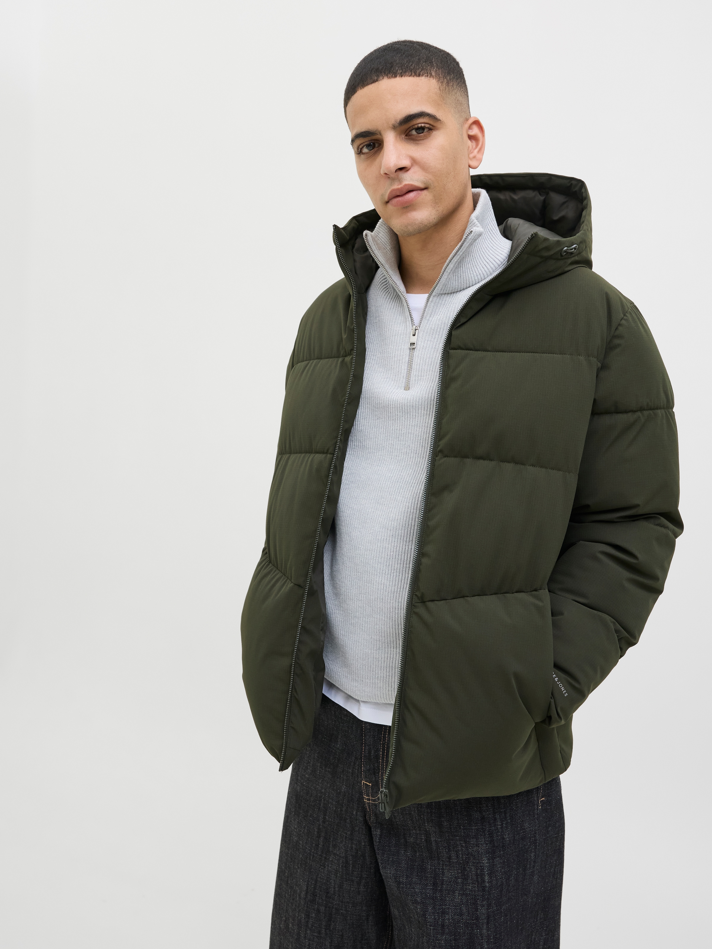 Jack & Jones Steppjacke »JJGLOBAL PUFFER JACKET«, mit Kapuze