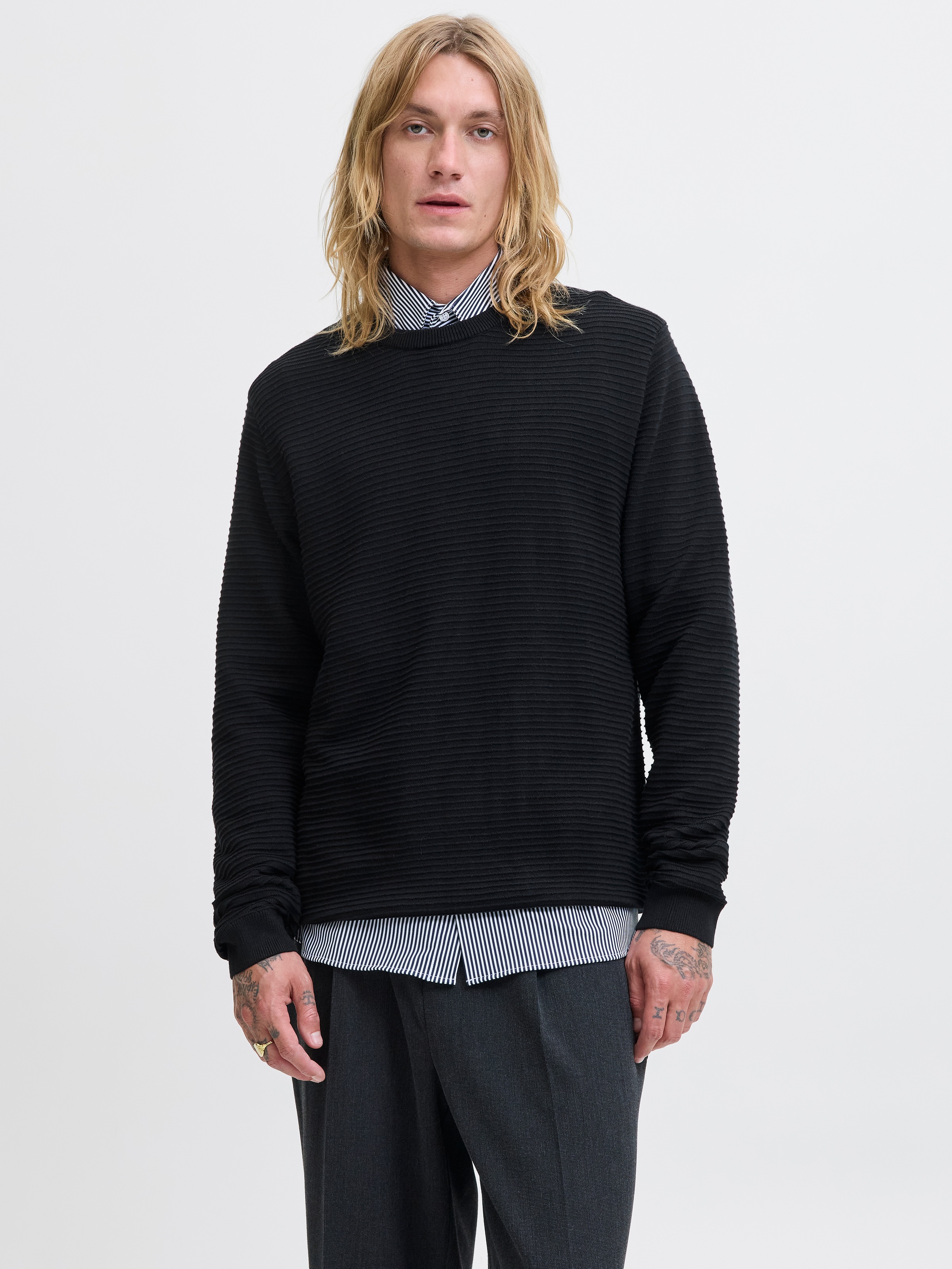 Jack & Jones Rundhalspullover "JJOTTO KNIT CREW NECK AW25" günstig online kaufen