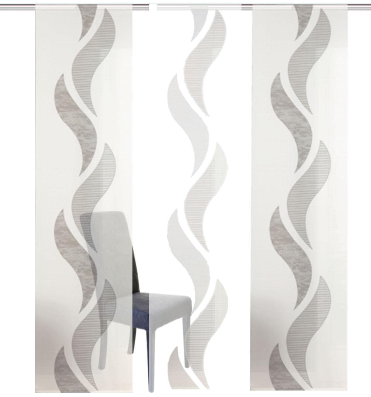 HOME WOHNIDEEN Schiebegardine "MATHIEU" Klettband 1 Stk. tlg. HxB: 245x60, günstig online kaufen