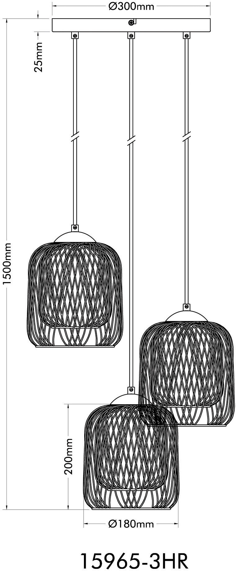 GLOBO LIGHTING Hängeleuchte »DICHTI«, Leuchtmittel E27 | ohne Leuchtmittel, Hängelampe/Pendelleuchte/Esszimmer/Wohnzimmer/Esstisch