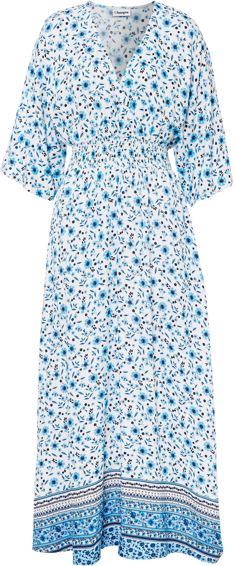 bonprix Maxikleid »Maxikleid aus reiner Viskose« aus Viskose, ausgestellte Passform, eleganter Stil, mit Druck