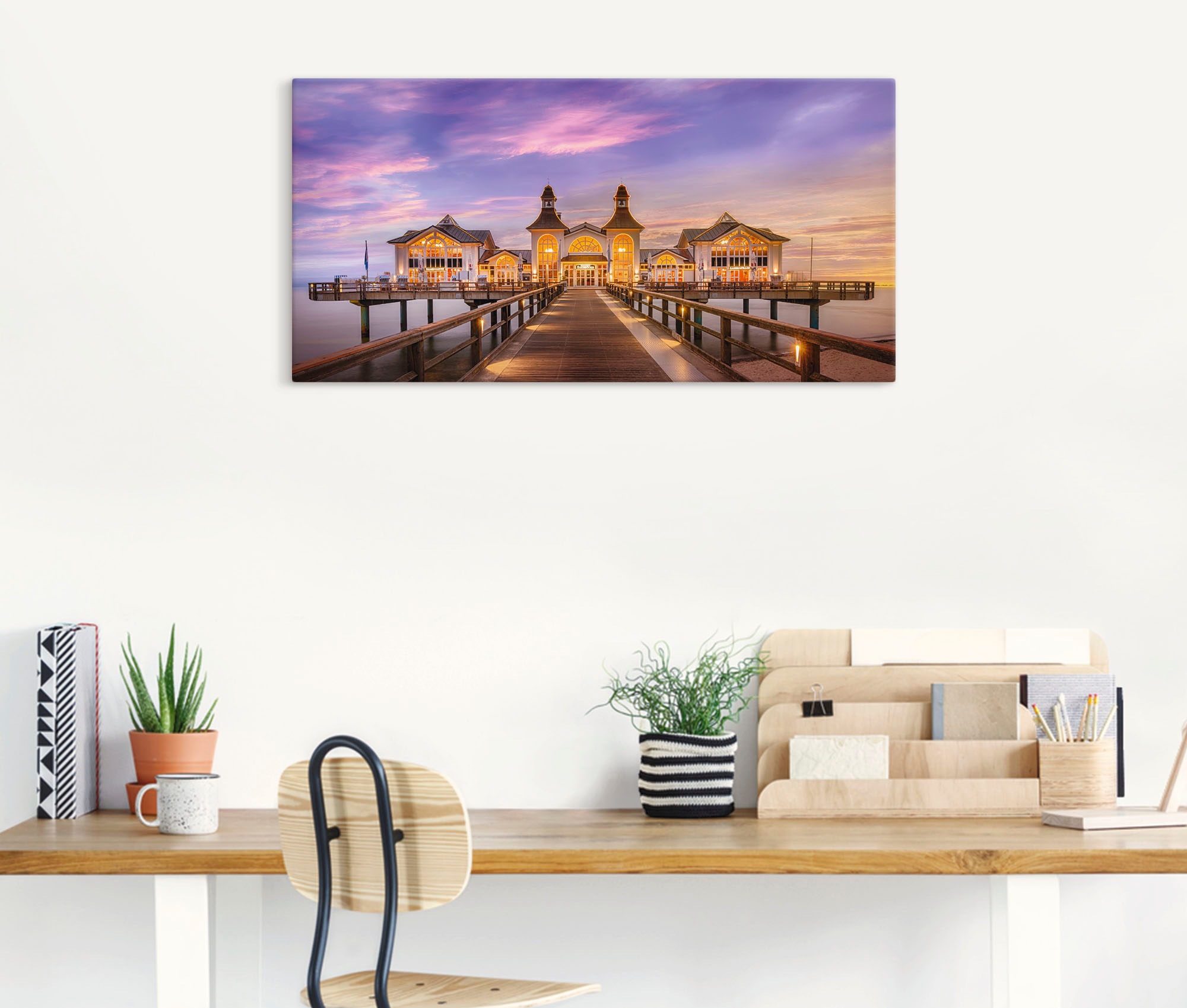 Artland Wandbild "Rügen Seebrücke in Sellin" Brücken 1 Stk. tlg. als Alubil günstig online kaufen