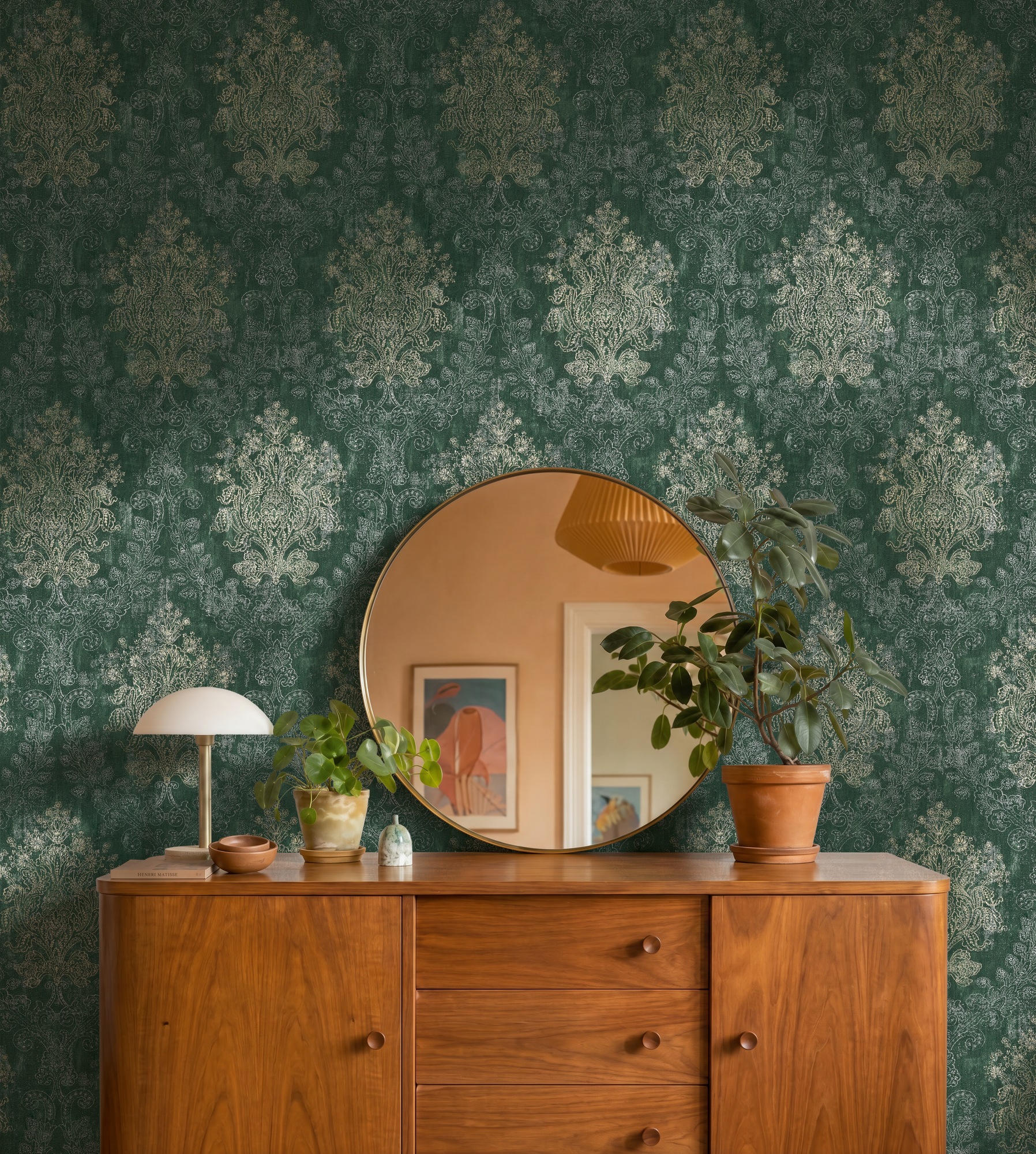 A.S. Création Vliestapete »Trend Spectrum Baroque – Glänzendes Ornament Vliestapete« Barock | metallic | ornamental leicht strukturiert Elegantes Barockornament mit glänzenden Metallic-Akzenten