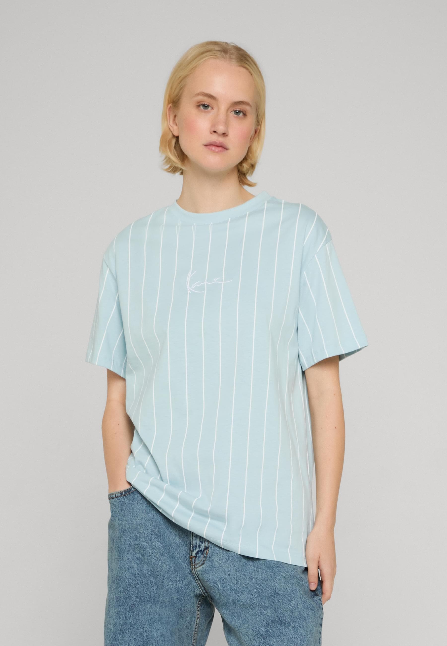 Karl Kani T-Shirt »Karl Kani Small Signature Essential Pinstripe Os Tee«, (1 tlg.)