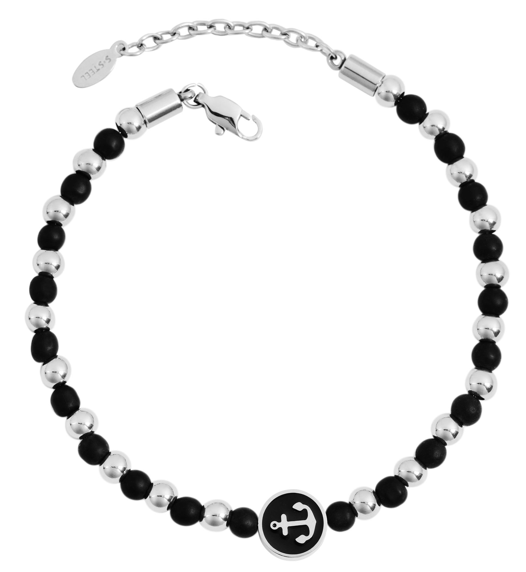 Adelia´s Gliederarmband »Unisex Armband – Kugelarmband aus Edelstahl 19+3 cm« Ideal als Geschenk – dezent und elegant