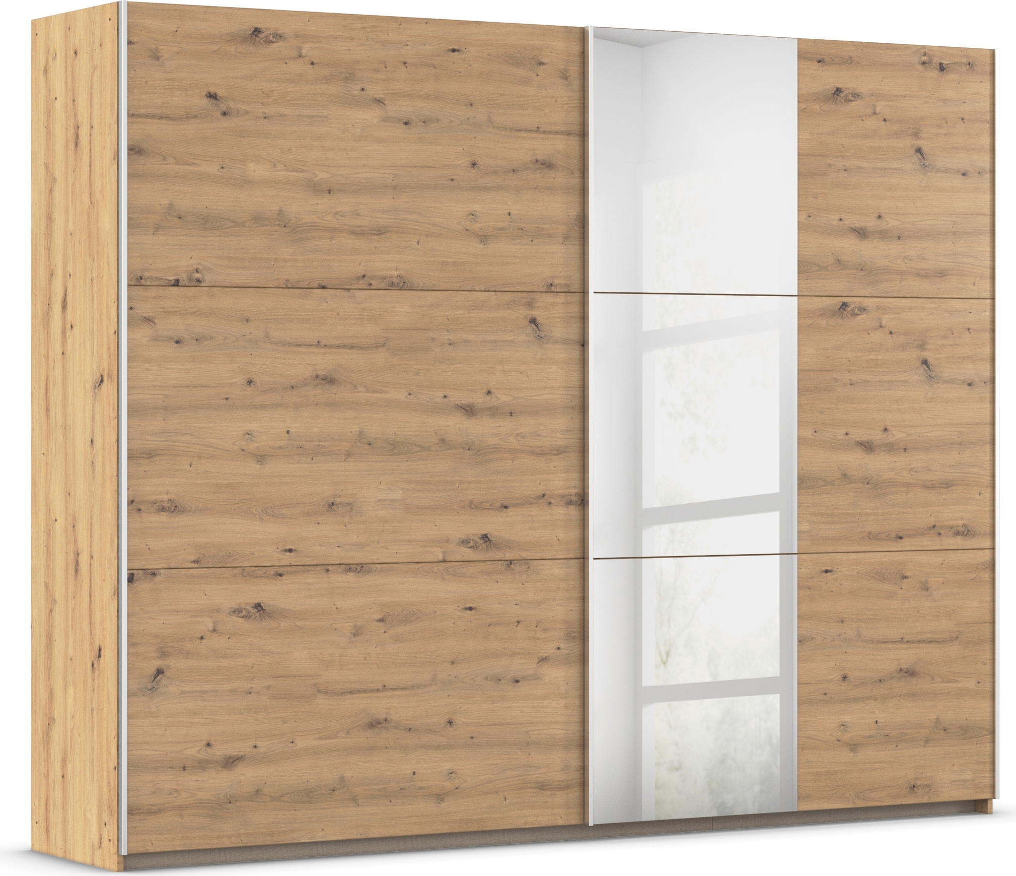 rauch Schwebetürenschrank "Kleiderschrank Schrank Garderobe AURELIO" 3 Ausstattungen BASIC/CLASSIC/PREMIUM (inkl. SOFT-CLOSE-FUNKTION), zeitloses Design, viele Farben, Breiten 175/218/261 cm MADE IN GERMANY