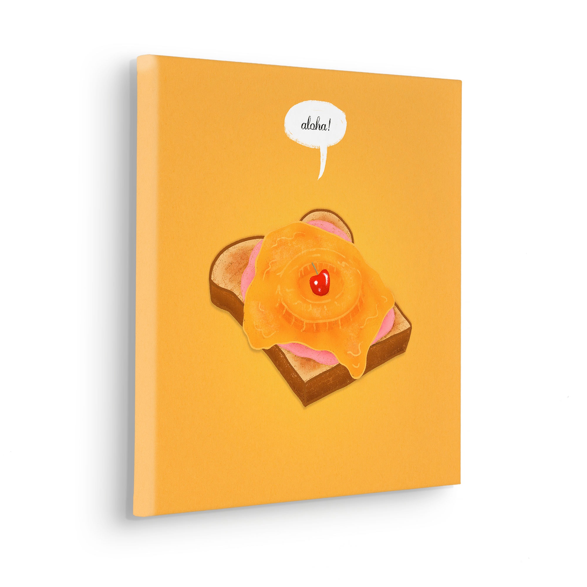 Komar Leinwandbild "Toast Hawaii - Größe 40 x 40 cm" Natur 1 Stk. tlg. Keil günstig online kaufen