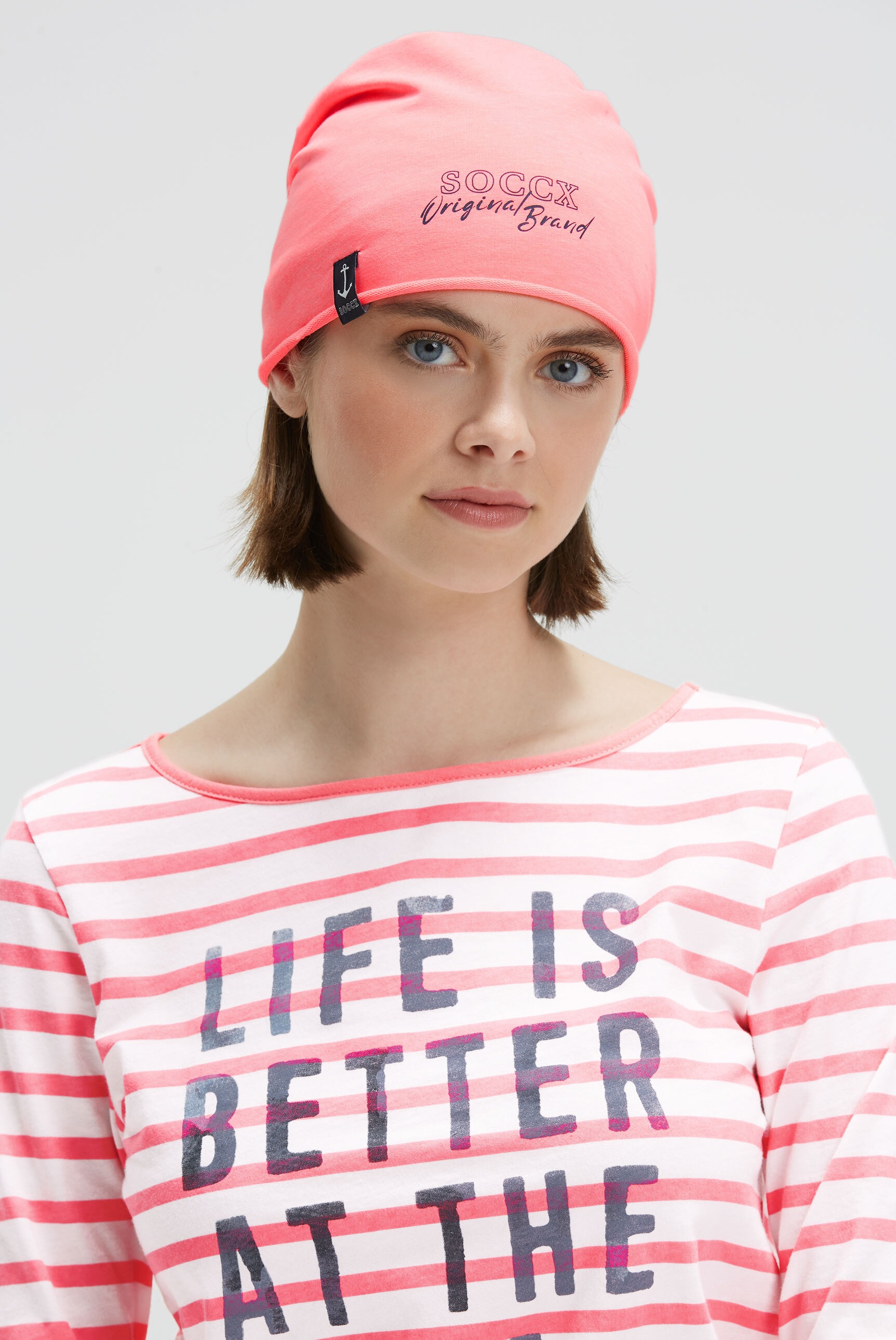 SOCCX Beanie, mit Rollsaum günstig online kaufen