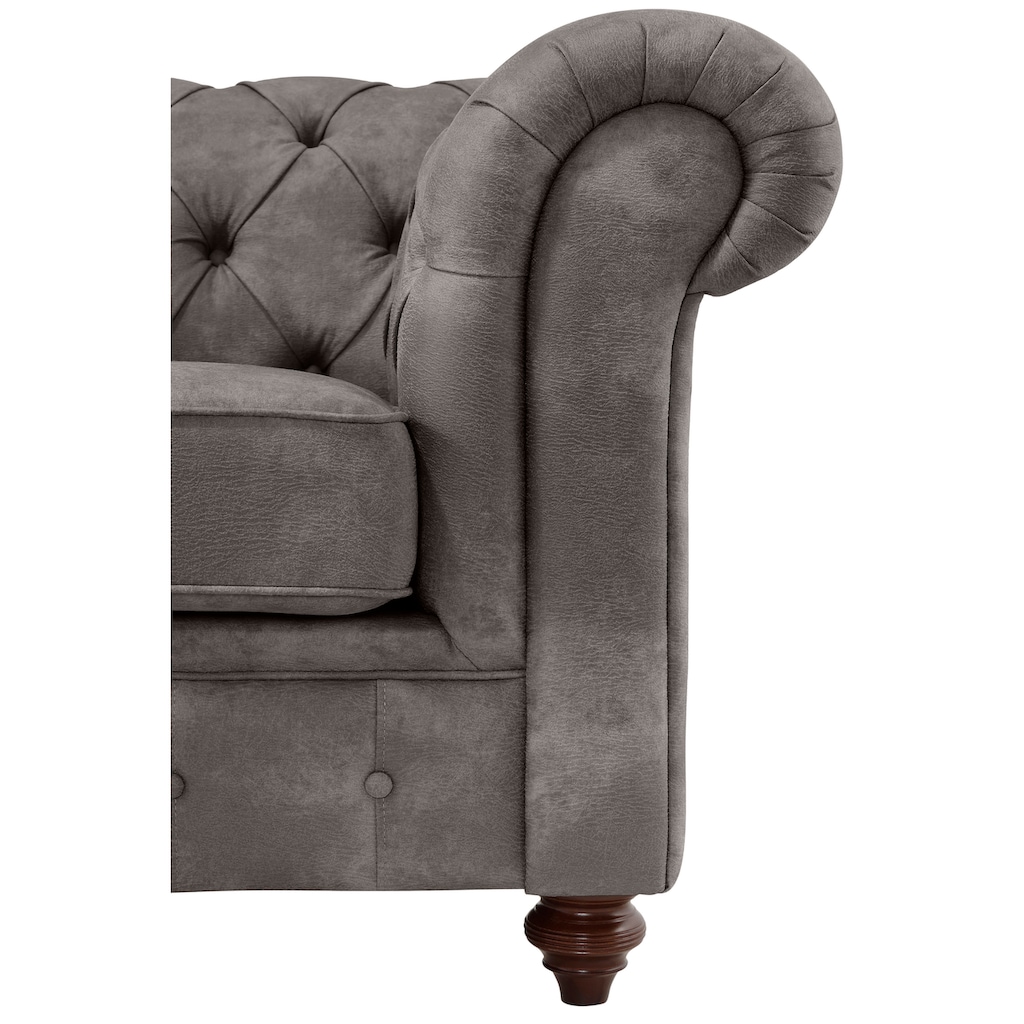 Home affaire Chesterfield-Sofa »Chesterfield 3-Sitzer B/T/H: 198/89/74 cm«