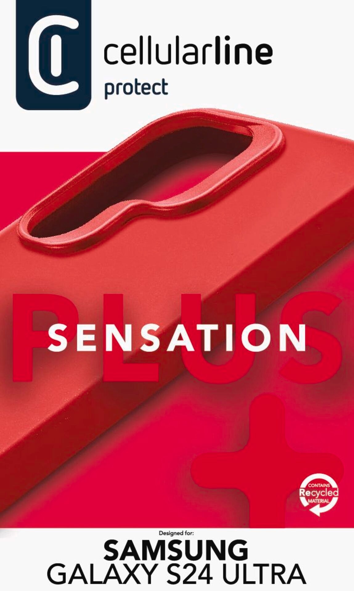 Cellularline Handyhülle »Sensation Case für Samsung Galaxy S24 Ultra«, Handycover Backcover Schutzhülle Handyschutzhülle stoßfest kratzfest