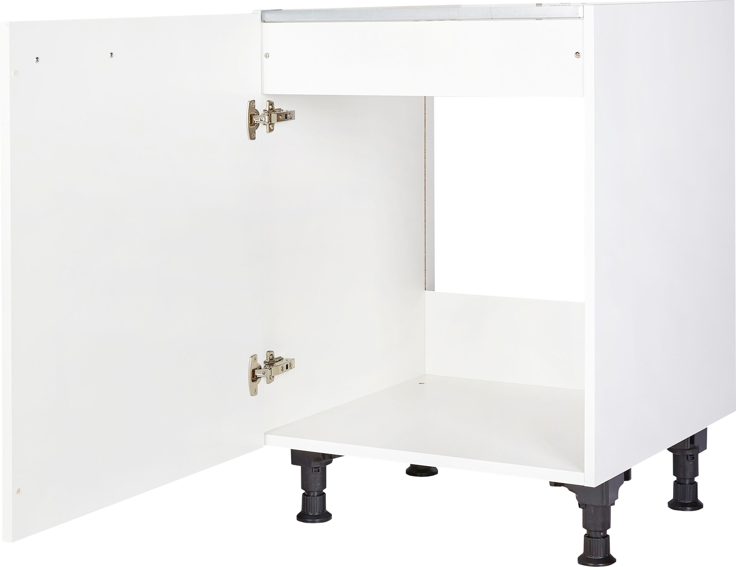 nobilia® Spülenschrank »"Touch", Ausrichtung wählbar, vormontiert, in den Breiten«, 45 und 60 cm, mit höhenverstellbaren Sockelfüßen