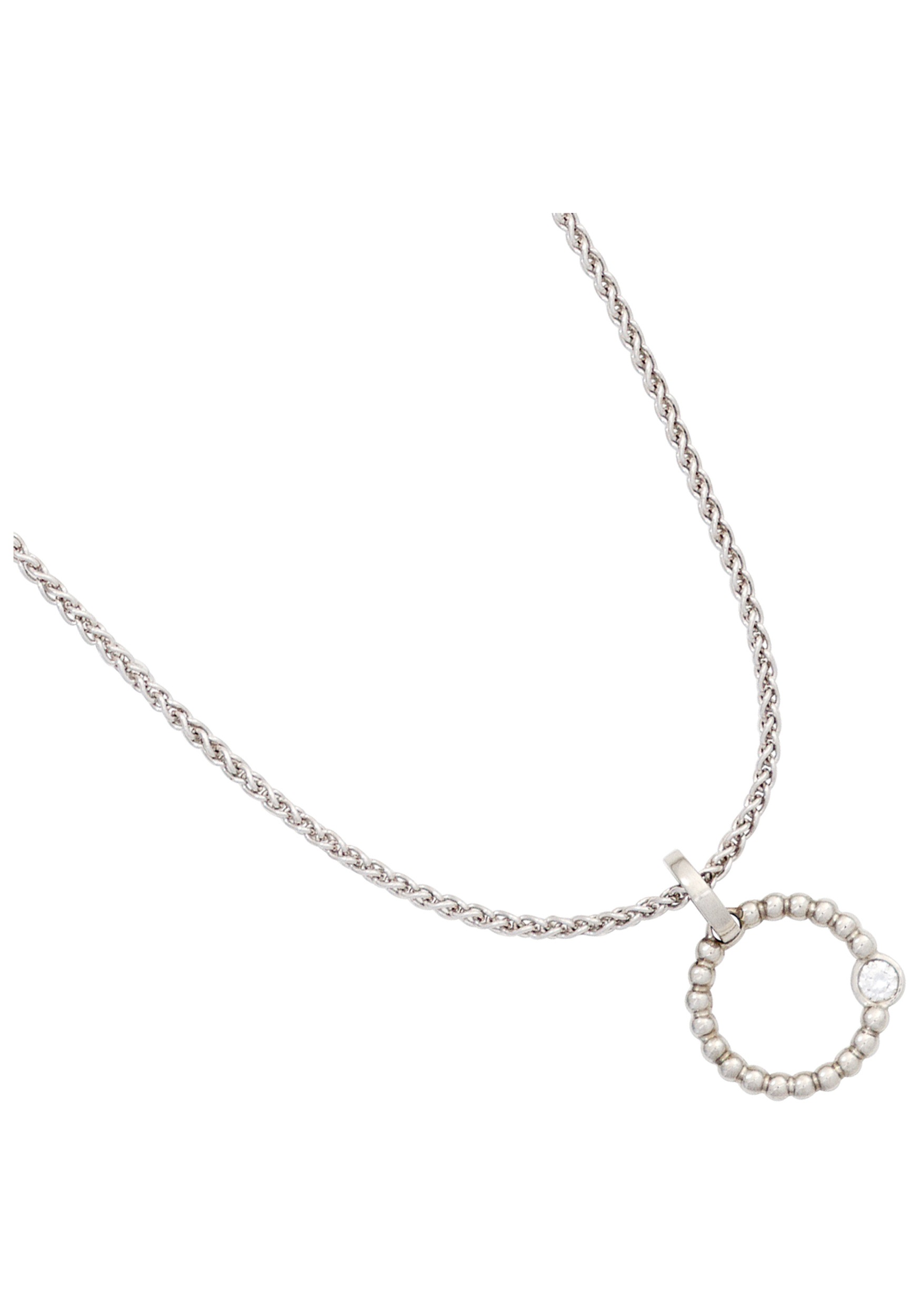 JOBO Kettenanhänger »Platinanhänger rund 12 mm« ()  950 Platin mit Diamant Brillant