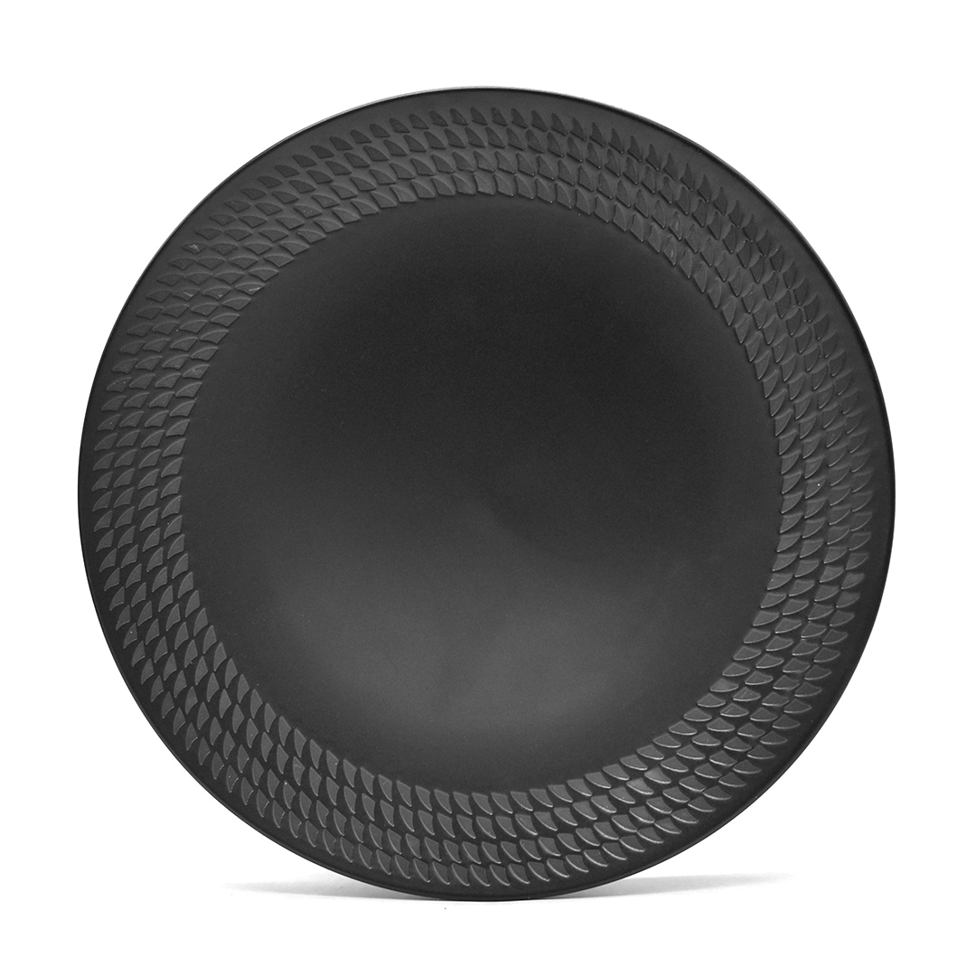 ECHTWERK Kombiservice »"BlackStyle", Schwarz«, (Set, 30 tlg.), Stilvolles Geschirrset mit markanter Struktur, hochwertige Stoneware