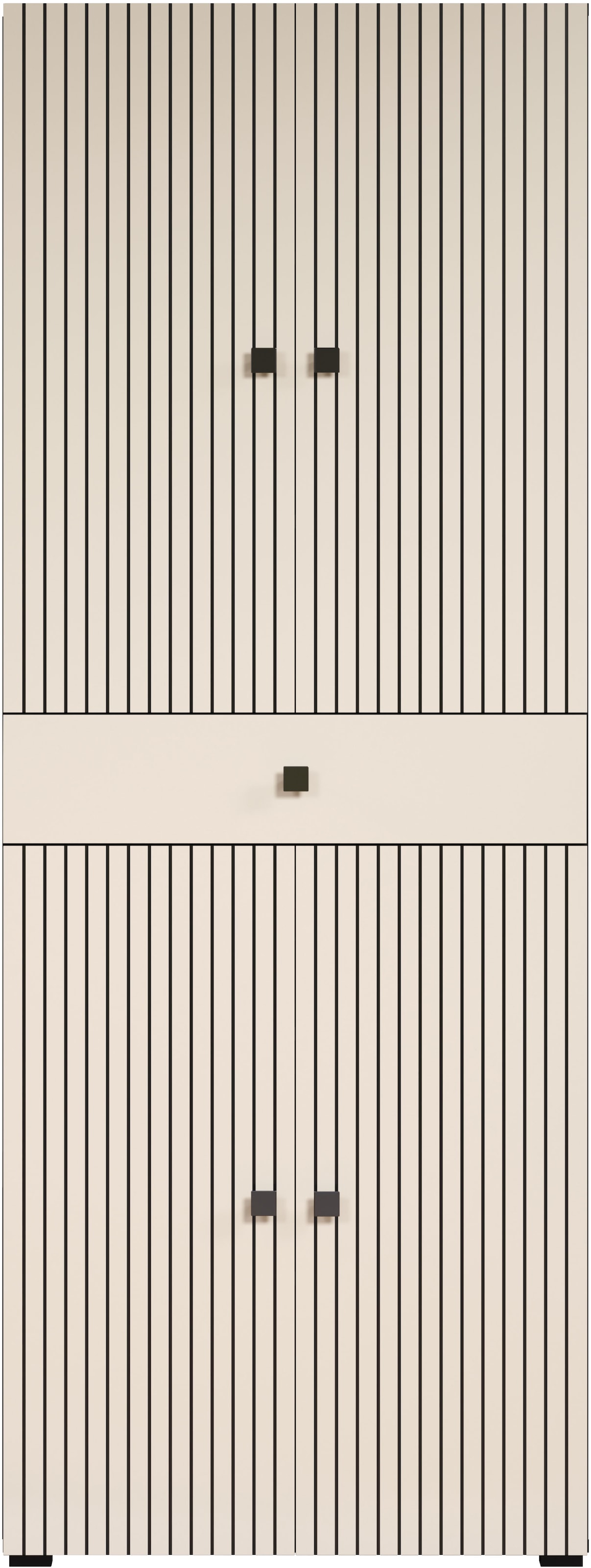 welltime Hochschrank »Amrum«, (1 St.), Breite 40cm, geräumiger Hochschrank Eiche Rillenoptik Badschrank