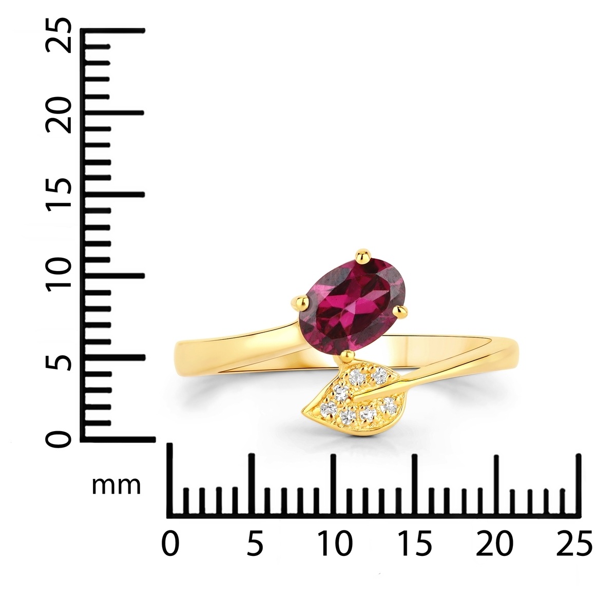 Rafaela Donata K721 Cocktail Ring Yellow Gold Size 50 3