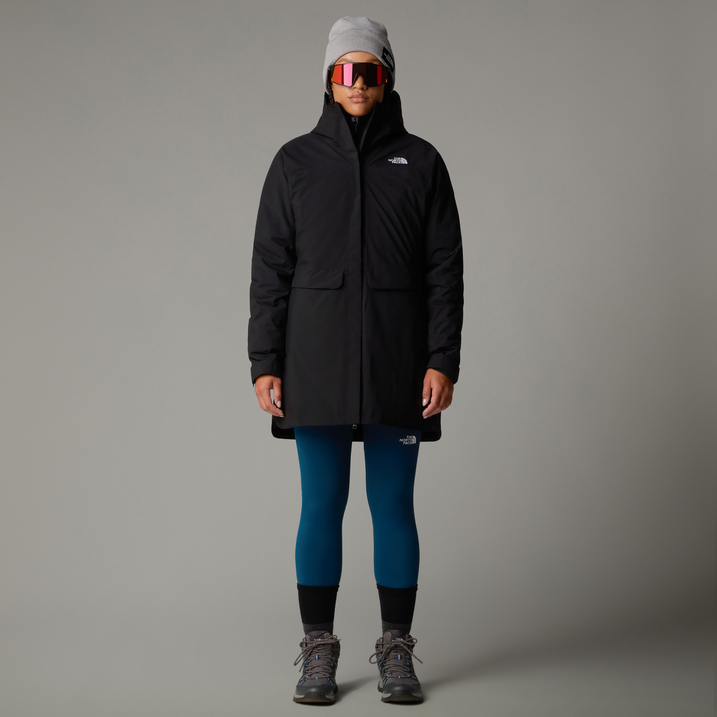 Funktionsmantel THE NORTH FACE, Damen, Gr. XS, schwarz (tnf schwarz), Web, Obermaterial: 100% Polyester, unifarben, Mäntel, mit DryVent™ Mono Shell, atmungsaktiv, winddicht, wasserdicht 3