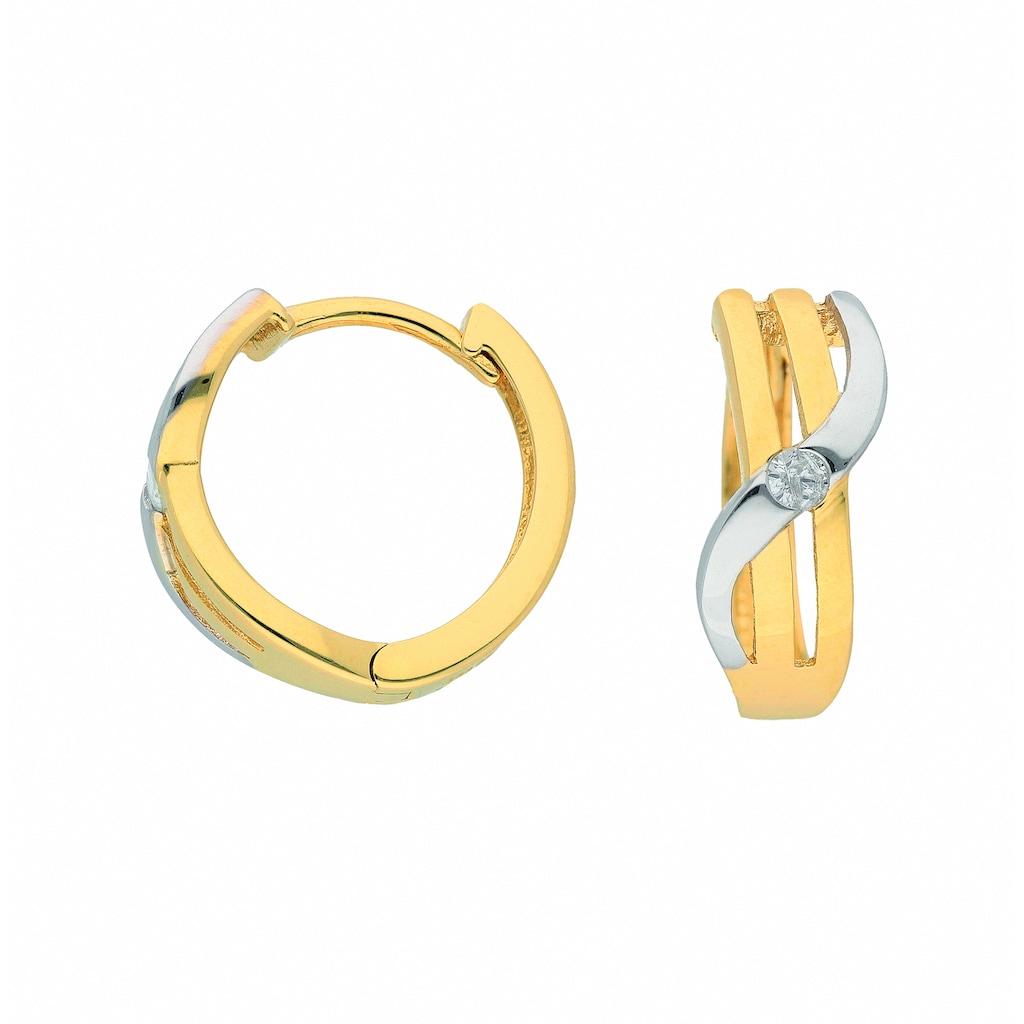 Adelia´s Paar Ohrhänger »333 Gold Ohrringe Creolen« mit Zirkonia Goldschmuck für Damen Adelia´s Paar Ohrhänger »333 Gold Ohrringe Creolen« mit Zirkonia Goldschmuck für Damen