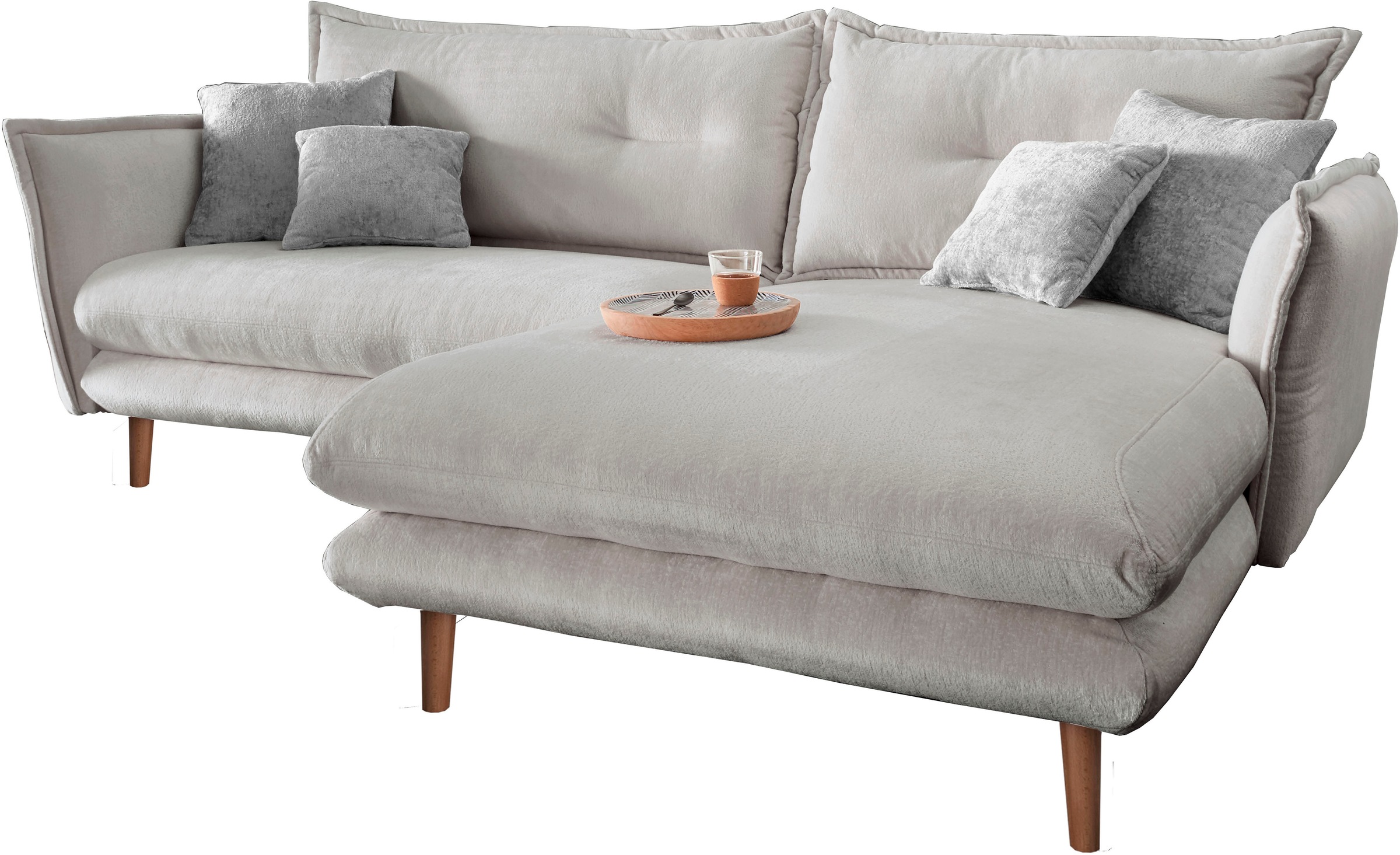 INOSIGN Ecksofa "Lazio modern und bequem, schmale Armlehnen, tolle Detailve günstig online kaufen
